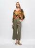 Tropical Print Tie Neck Blouse and culotte Pants sold by Melanie Lyne