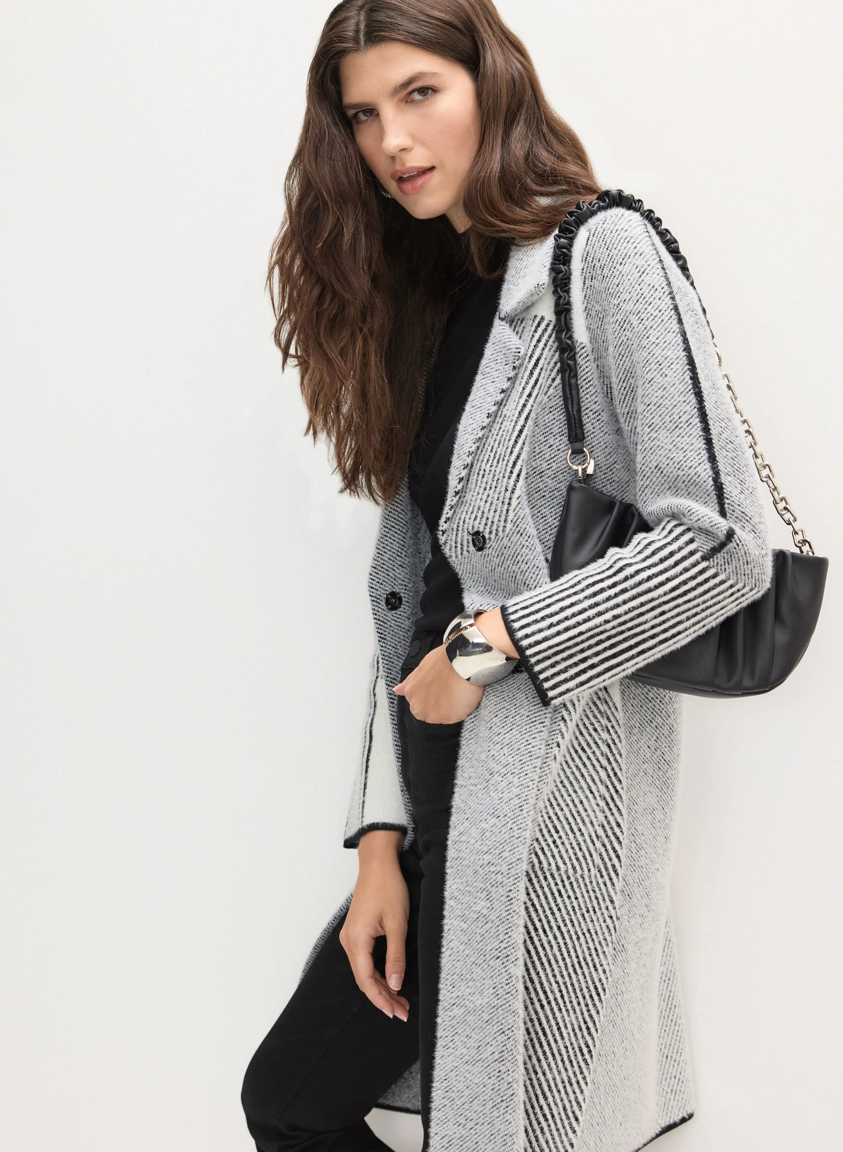 One-Button Herringbone Cardigan sold by Melanie Lyne product image thumbnail 4