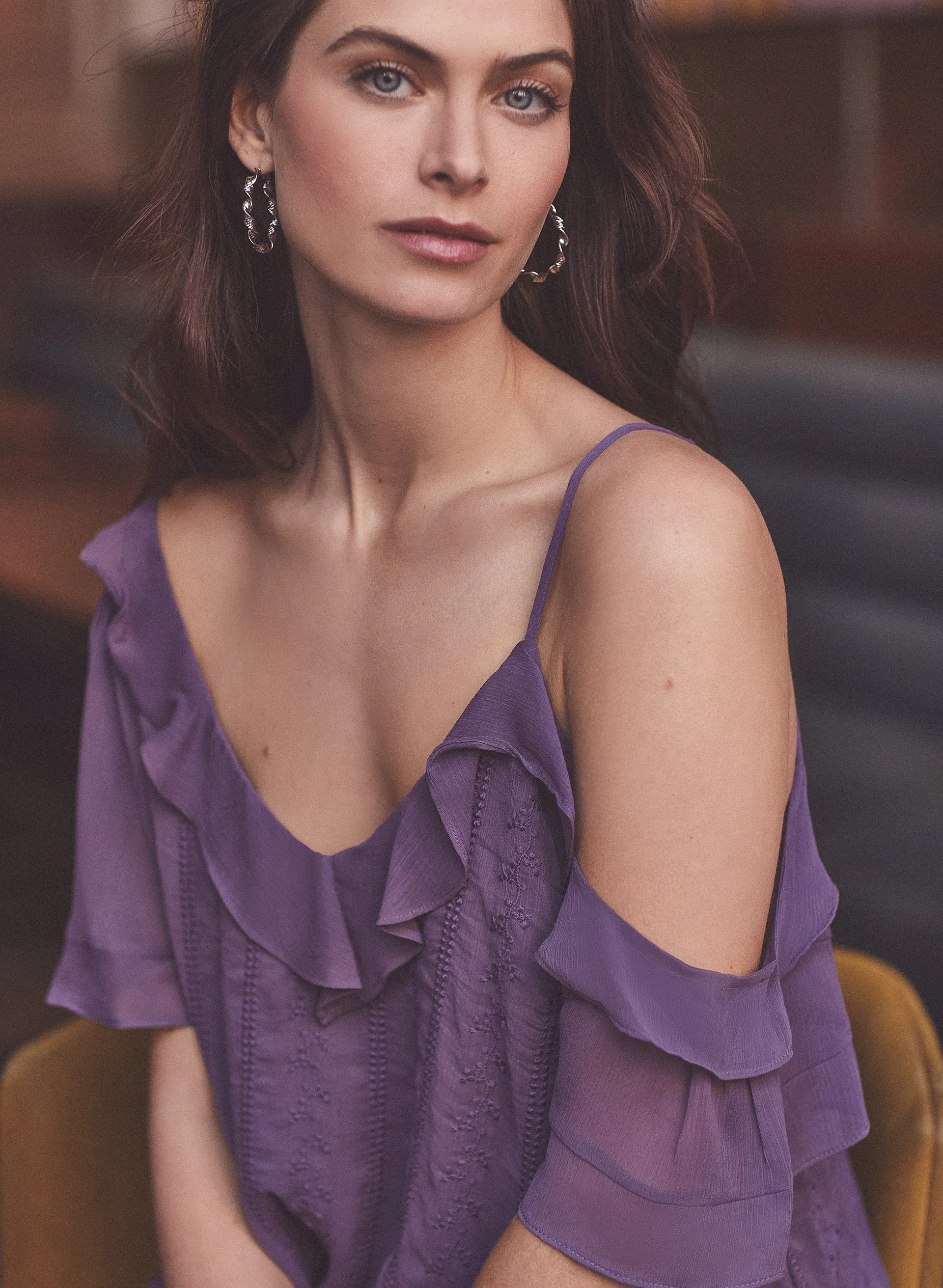 Vince Camuto - One-Shoulder Ruffle Detail Blouse sold by Melanie Lyne product image thumbnail 4