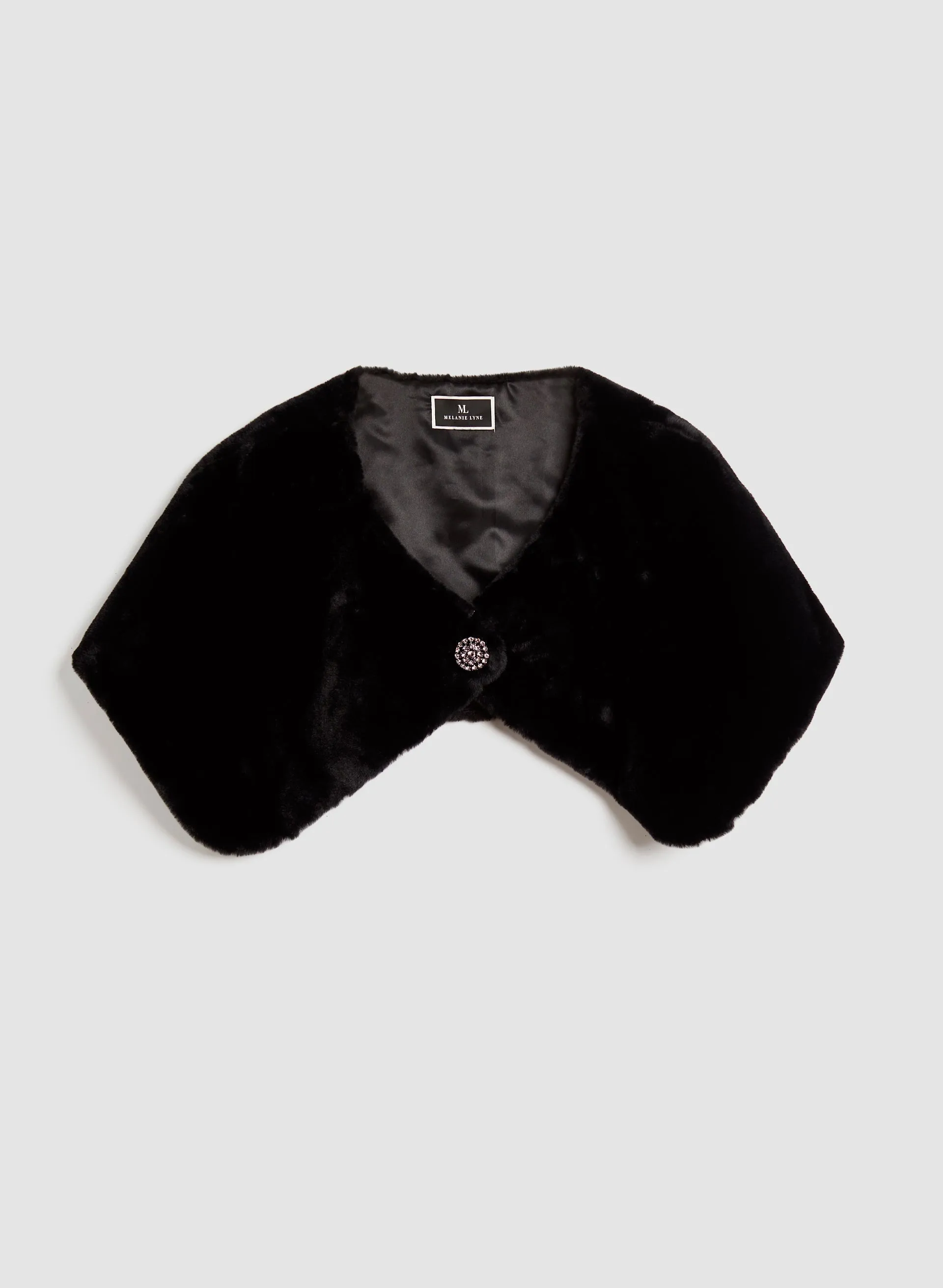 Faux Fur Brooch Detail Wrap sold by Melanie Lyne product image thumbnail 5