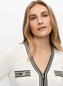 Contrast Trim Knit Cardigan sold by Melanie Lyne