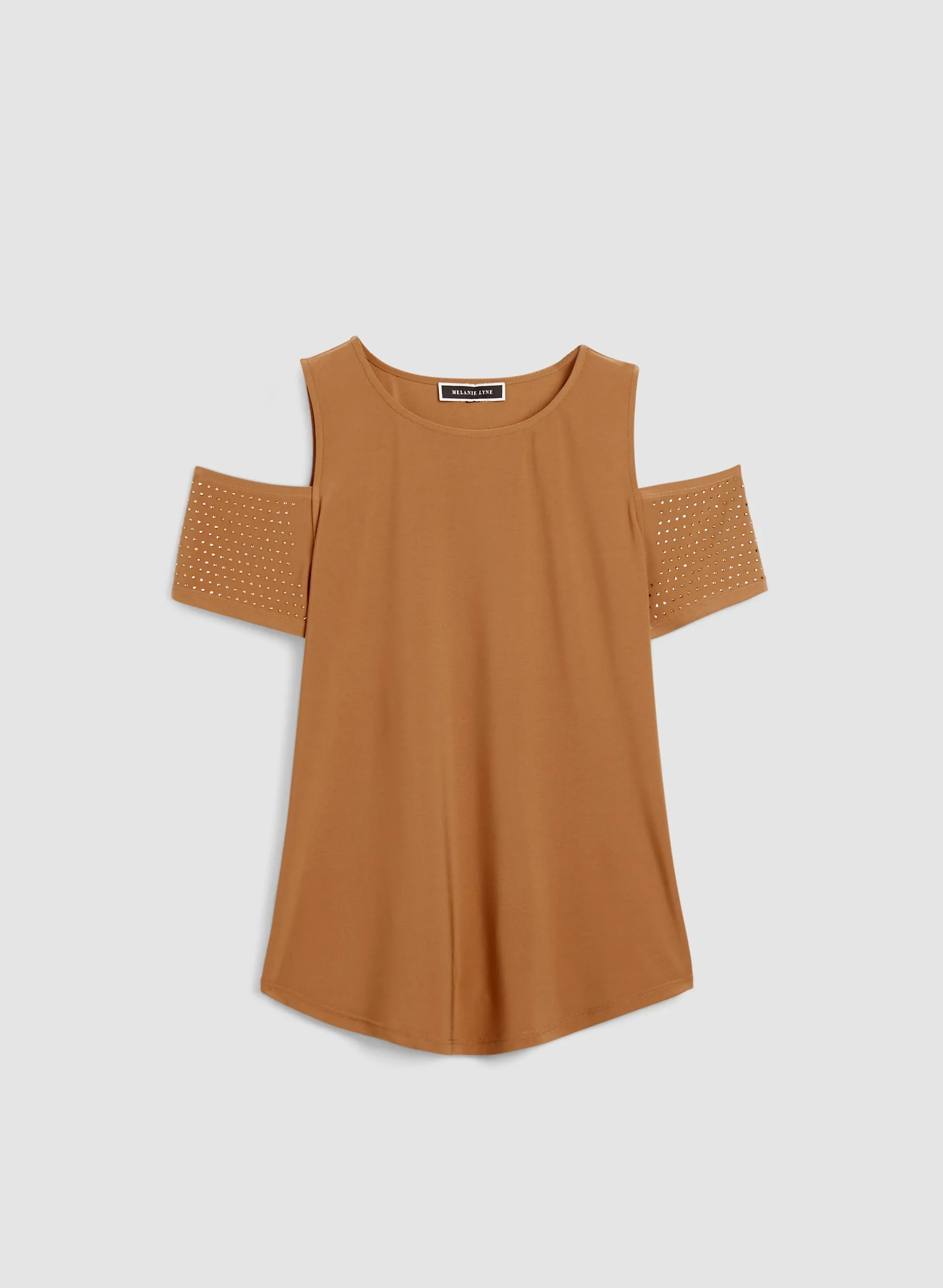 Rhinestone Detail Cold Shoulder Top sold by Melanie Lyne product image thumbnail 5