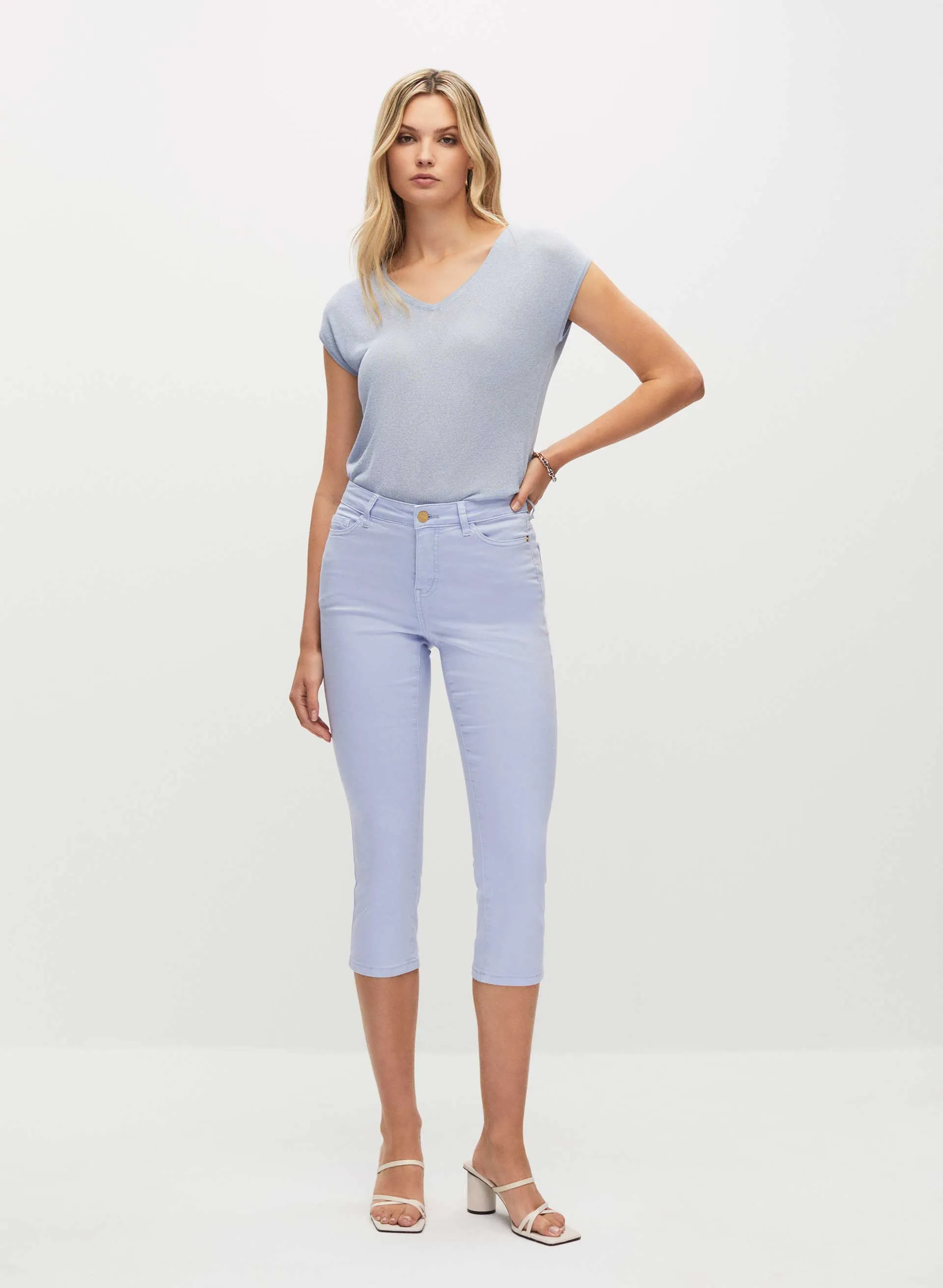 Slim Leg Denim Capris sold by Melanie Lyne