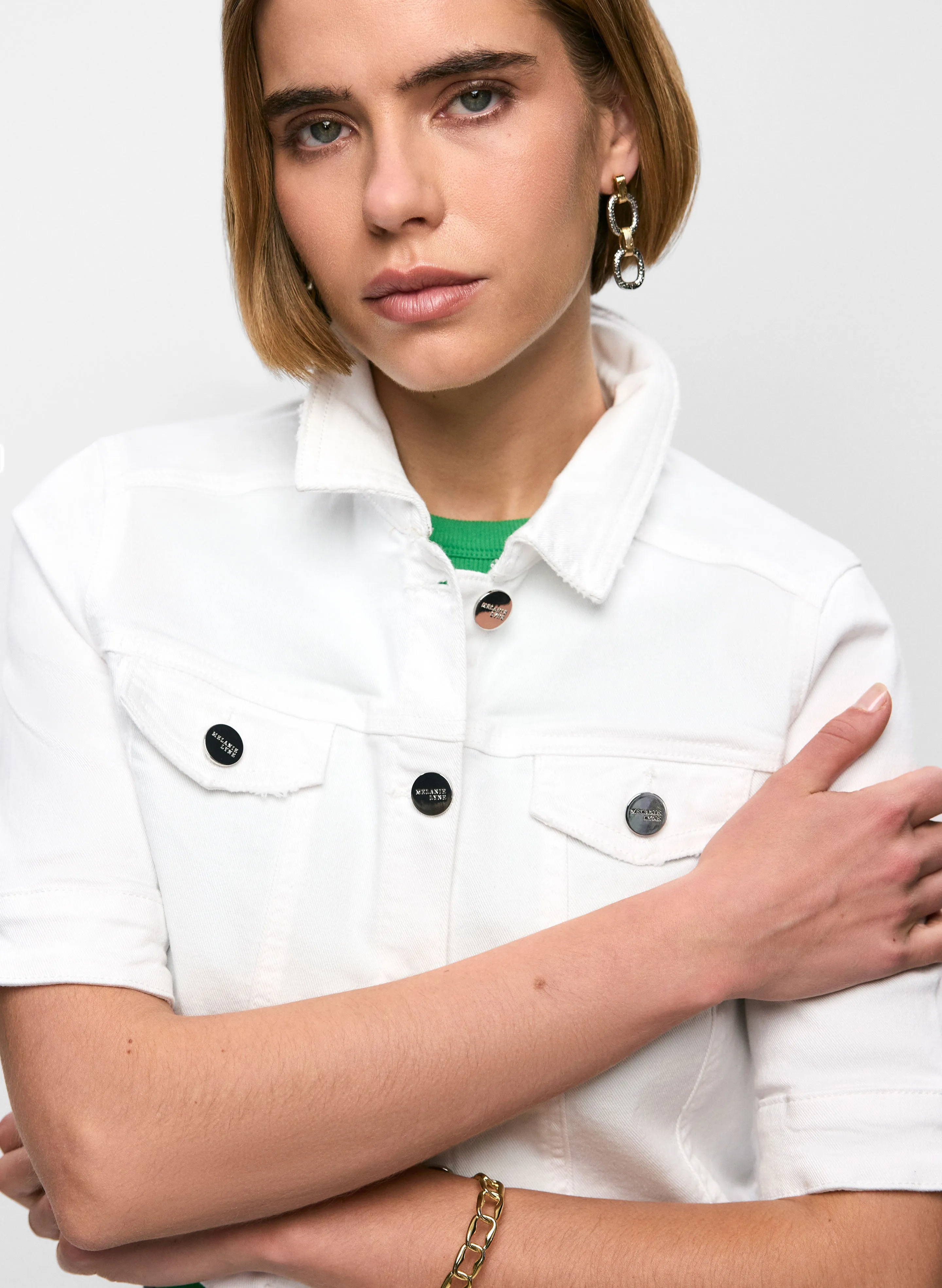 Essential Cropped Denim Jacket sold by Melanie Lyne product image thumbnail 2