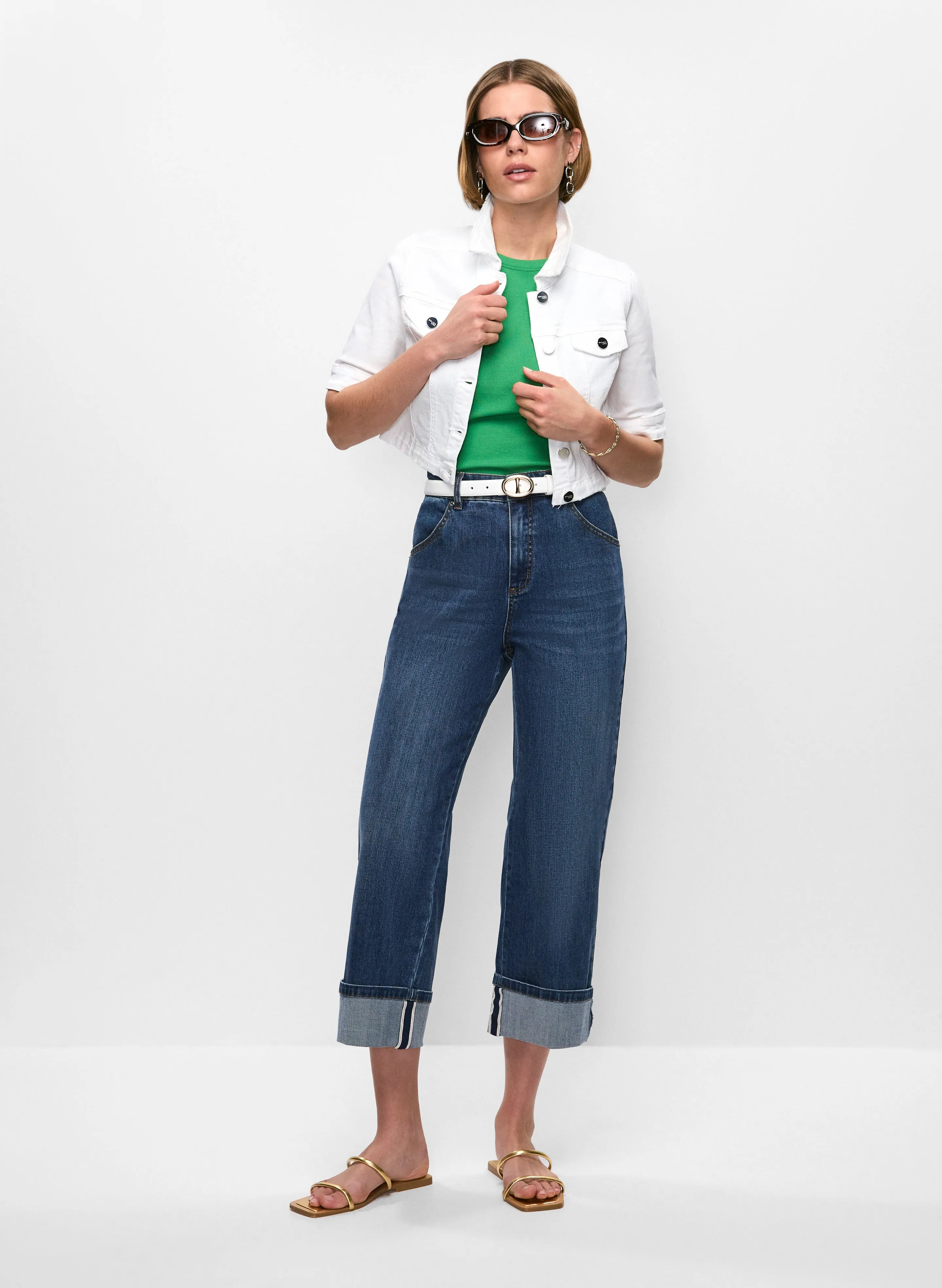 Essential Cropped Denim Jacket sold by Melanie Lyne product image thumbnail 3