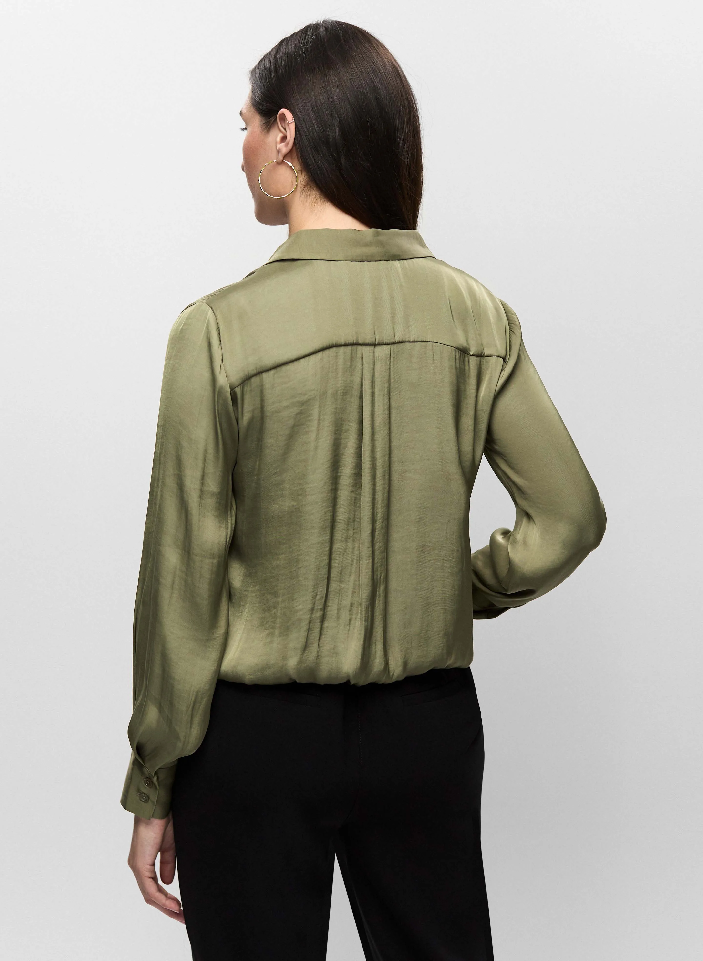 Tie Hem Satin Blouse sold by Melanie Lyne product image thumbnail 4