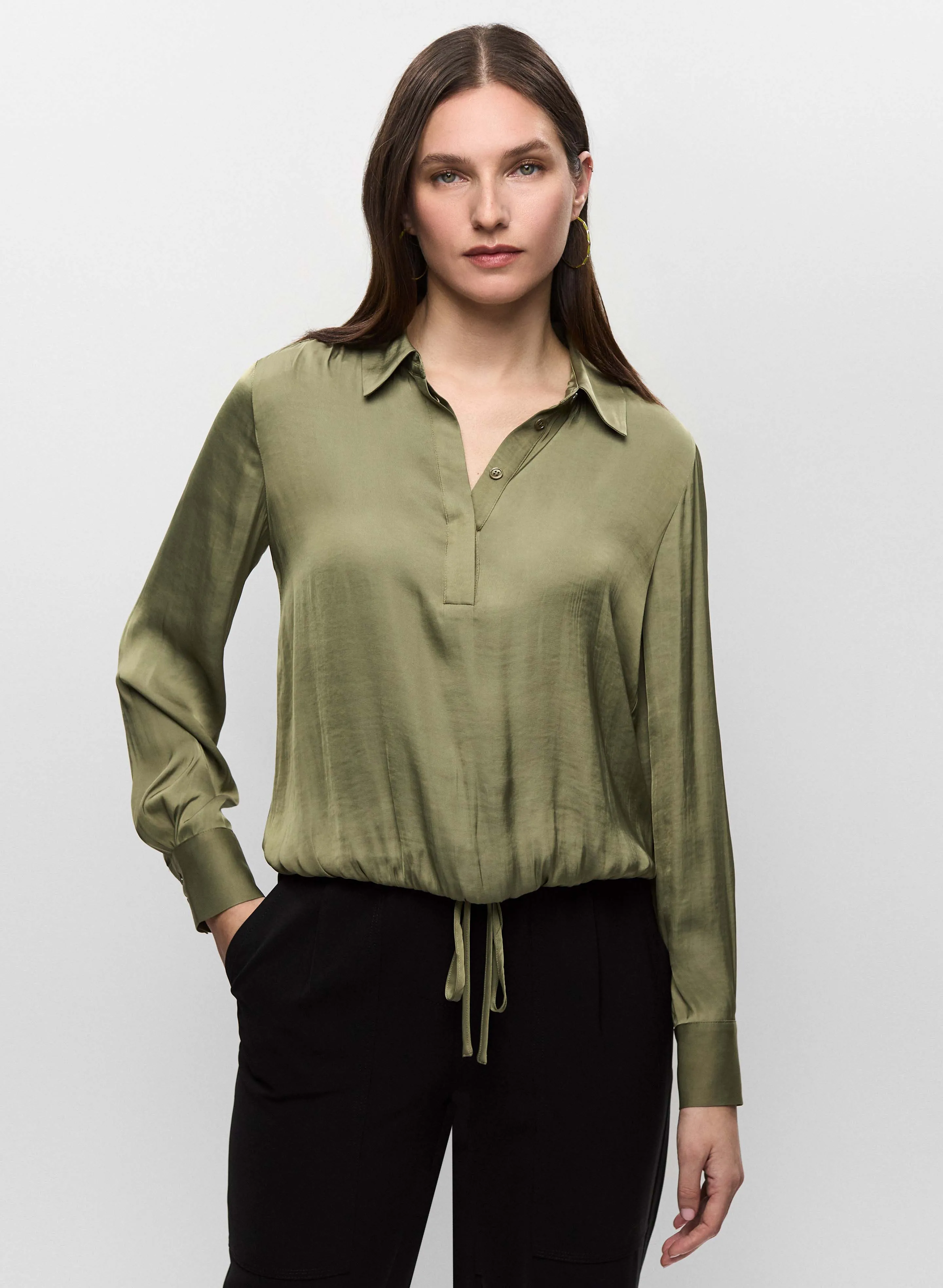 Tie Hem Satin Blouse sold by Melanie Lyne product image thumbnail 5