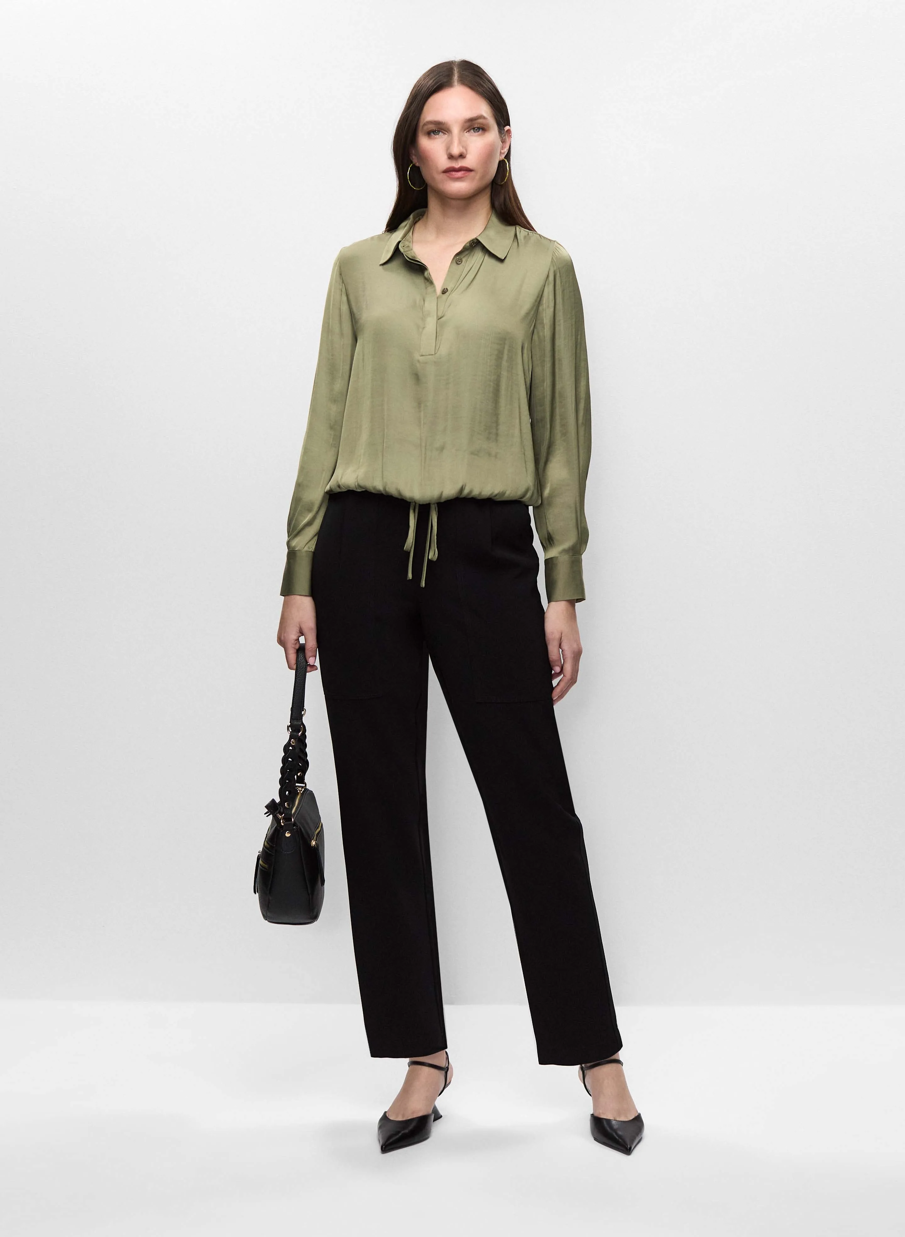 Tie Hem Satin Blouse sold by Melanie Lyne product image thumbnail 3