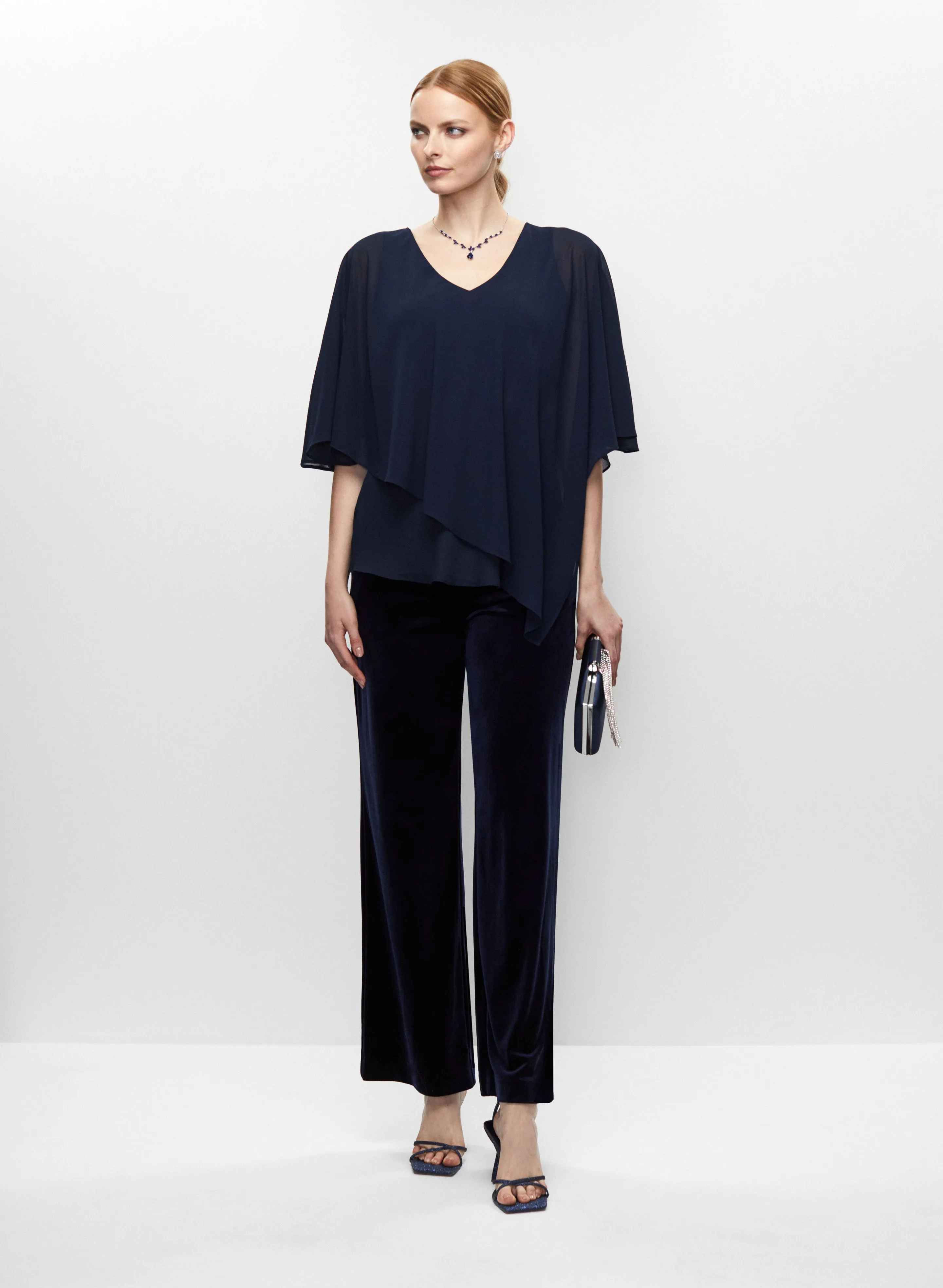 Asymmetric Top & Velour Pants sold by Melanie Lyne