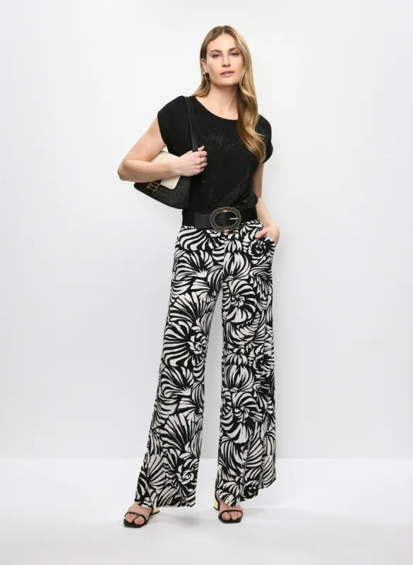 Embroidered Top & Wide Leg Printed Pants sold by Melanie Lyne