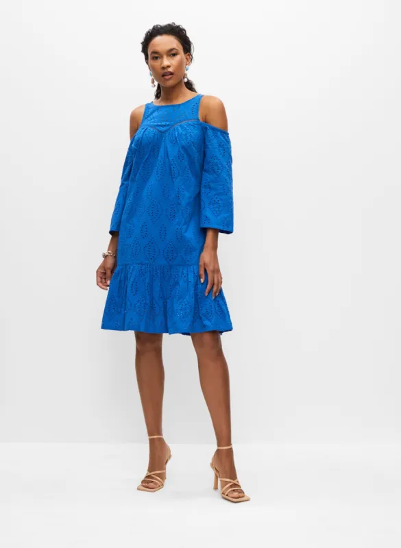 Cold Shoulder Cotton Eyelet Dress sold by Melanie Lyne