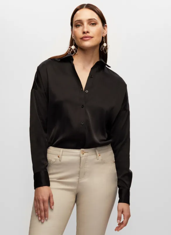 Frank Lyman - V-Neck Button Front Blouse sold by Melanie Lyne