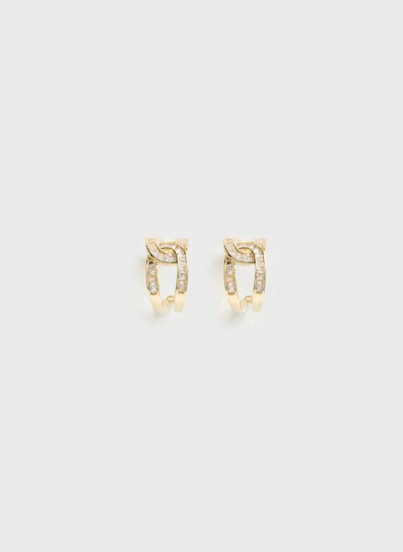 Cubic Zirconia Open Hoop Earrings sold by Melanie Lyne