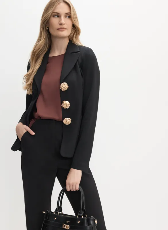 Joseph Ribkoff - Embossed Button Front Jacket made by Melanie Lyne