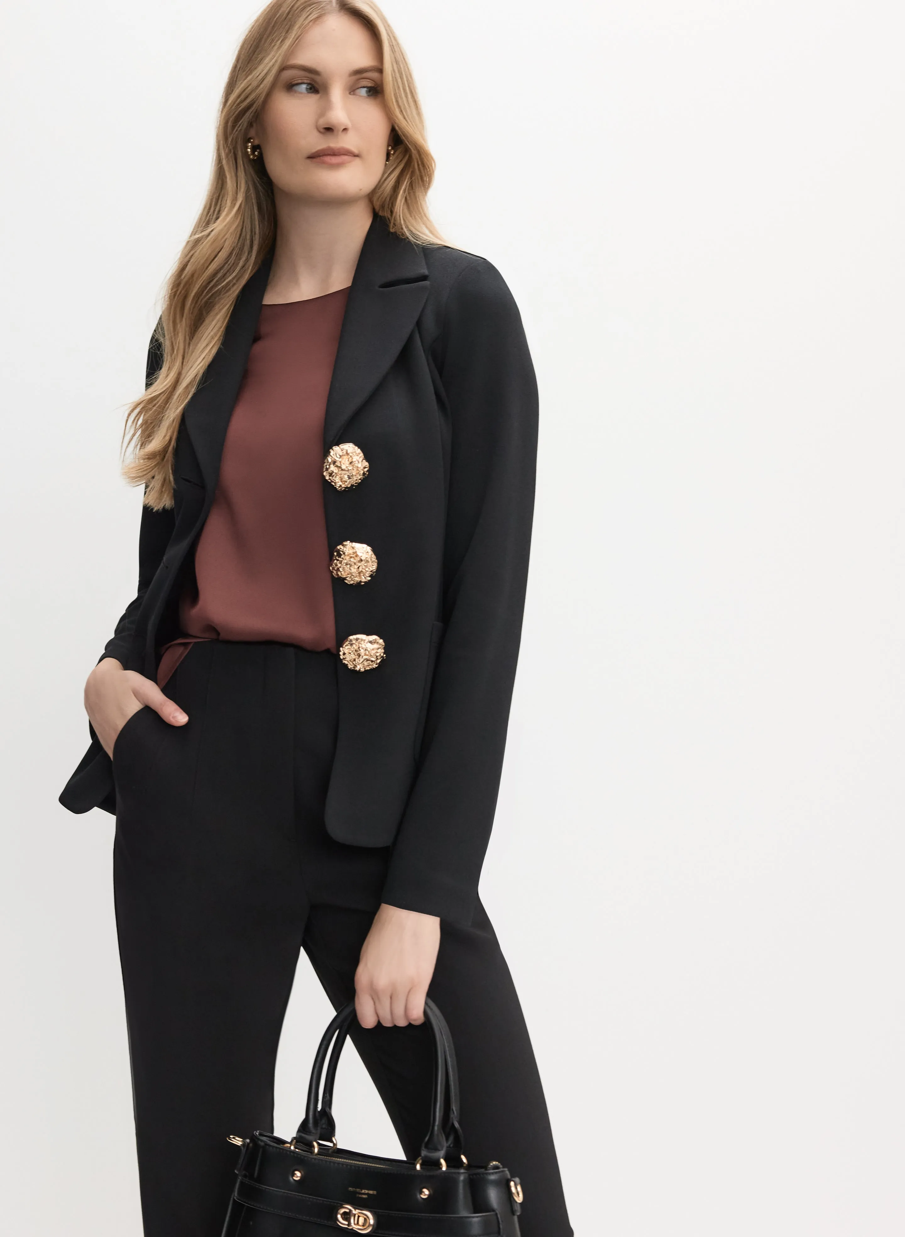 Joseph Ribkoff - Embossed Button Front Jacket sold by Melanie Lyne