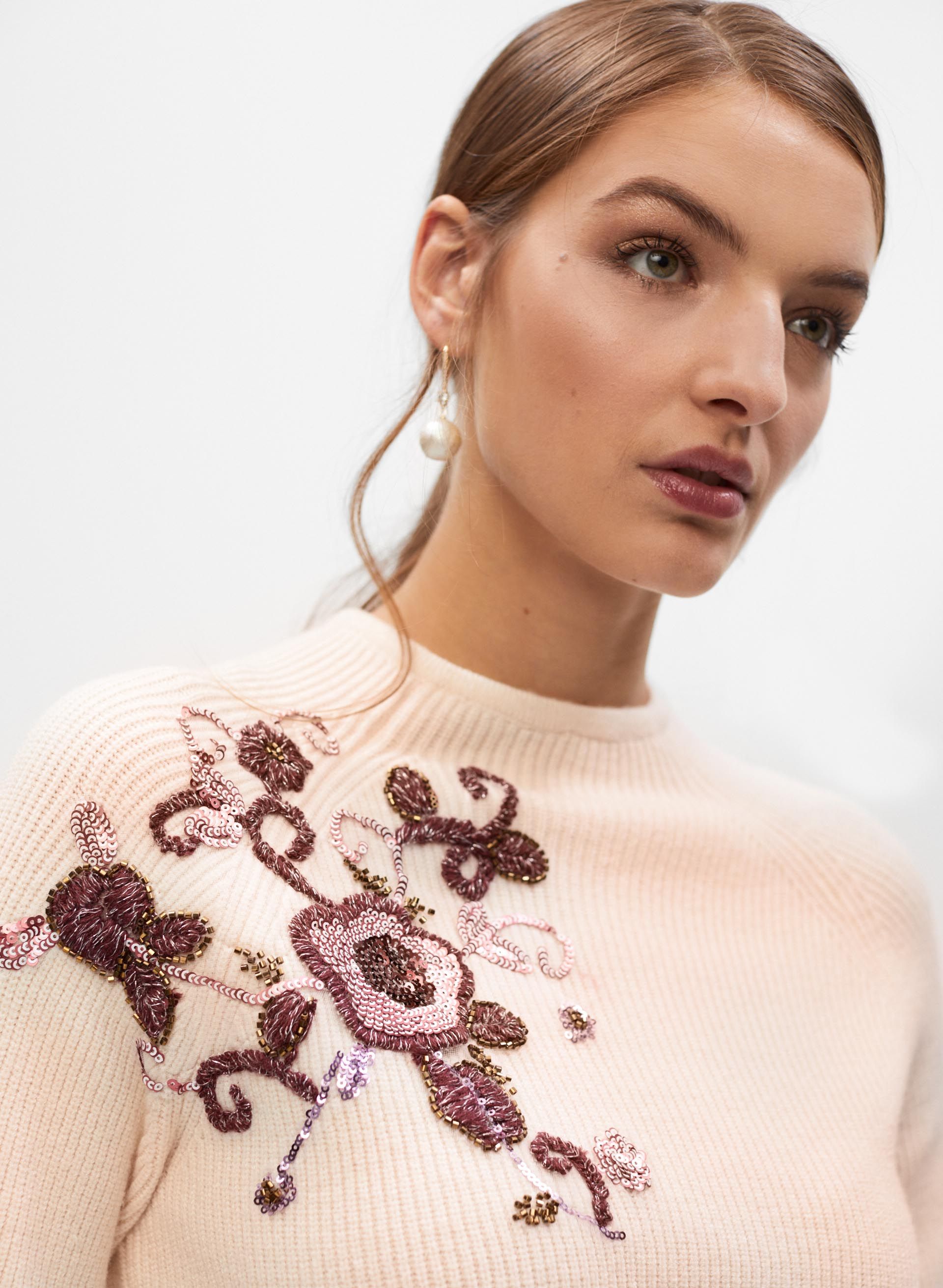 Floral Appliqué Crewneck Sweater sold by Melanie Lyne product image thumbnail 2