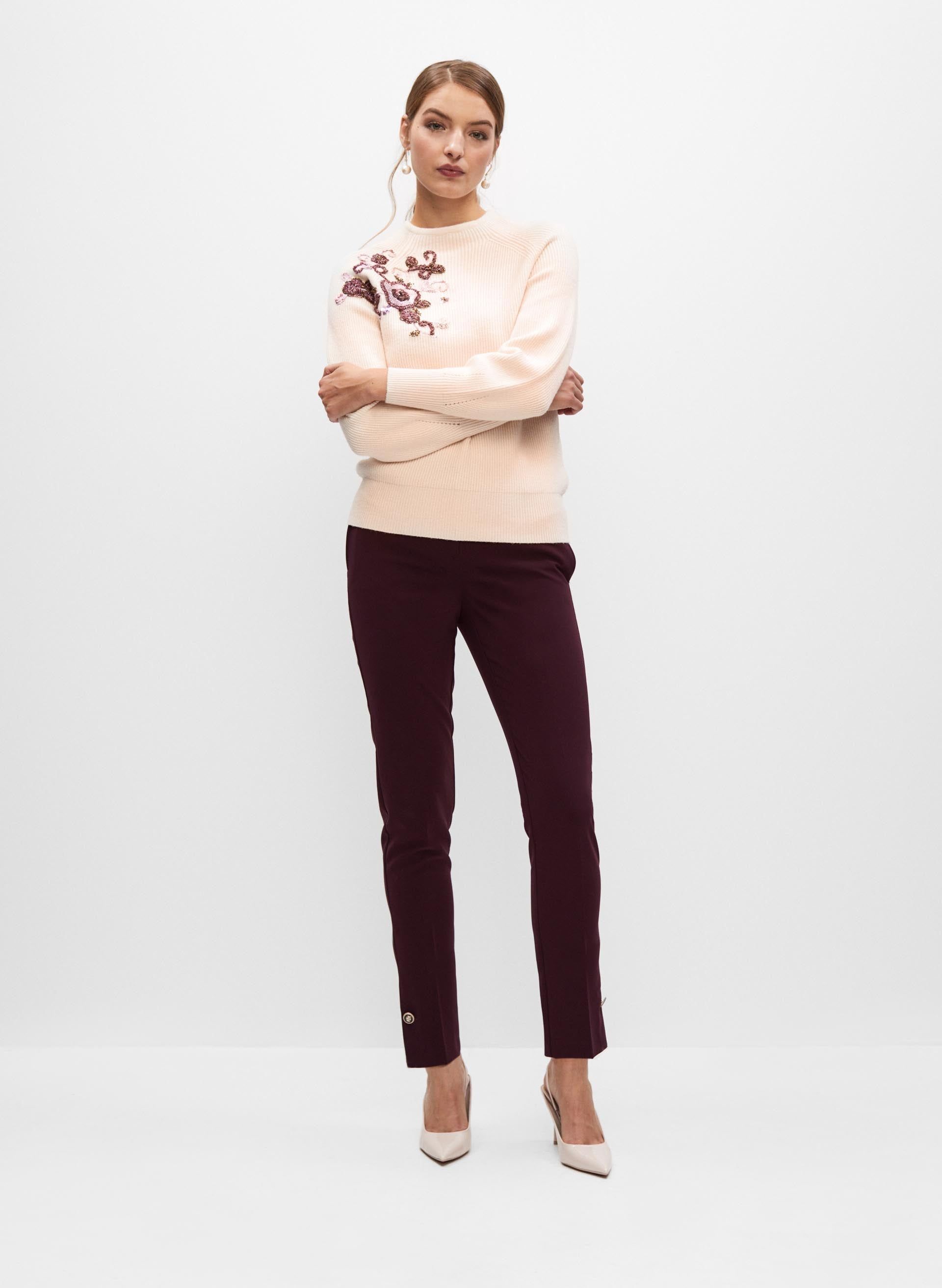 Floral Appliqué Crewneck Sweater sold by Melanie Lyne product image thumbnail 3