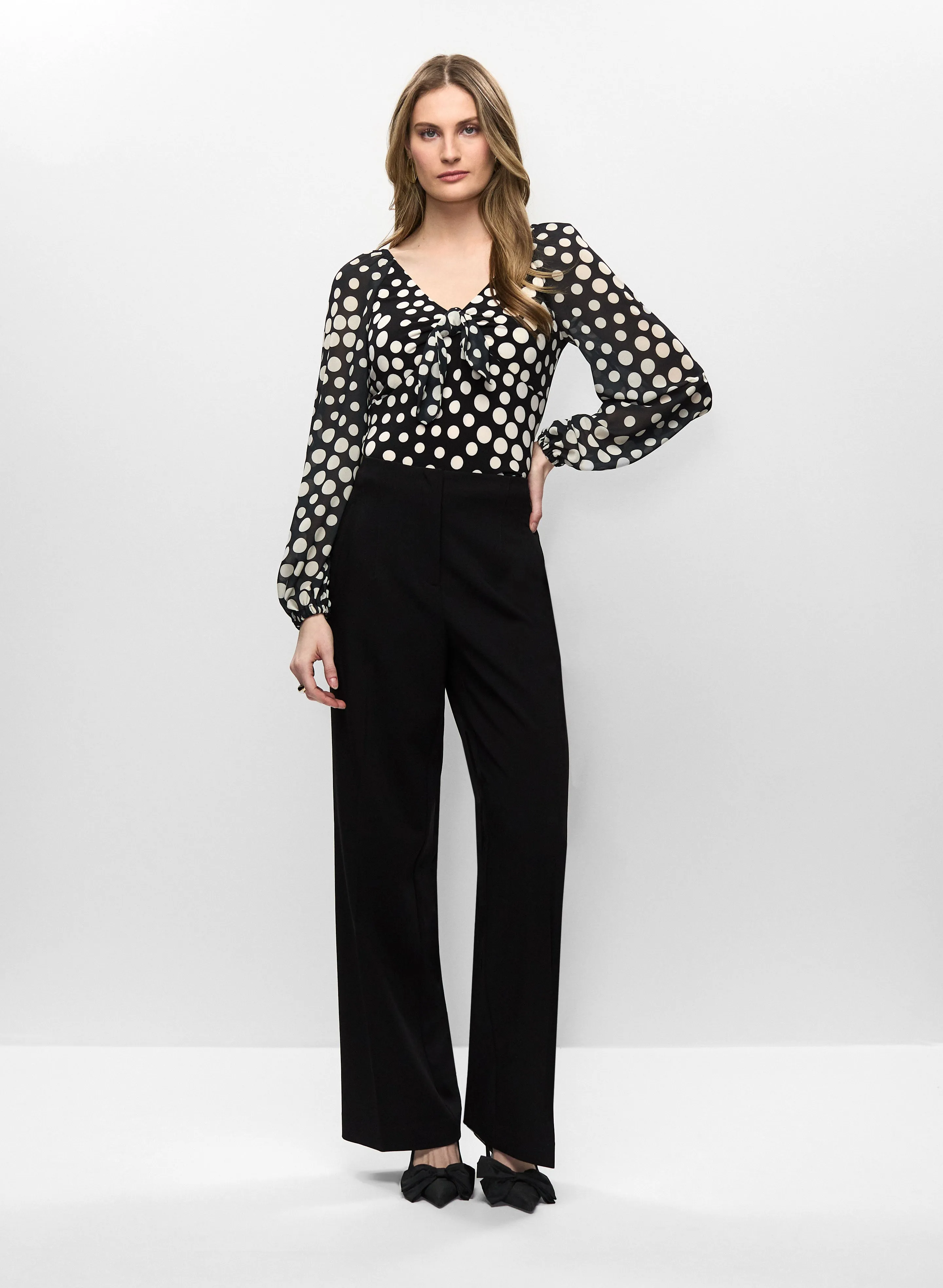 Polka Dot Chiffon Top & Soho Pants sold by Melanie Lyne
