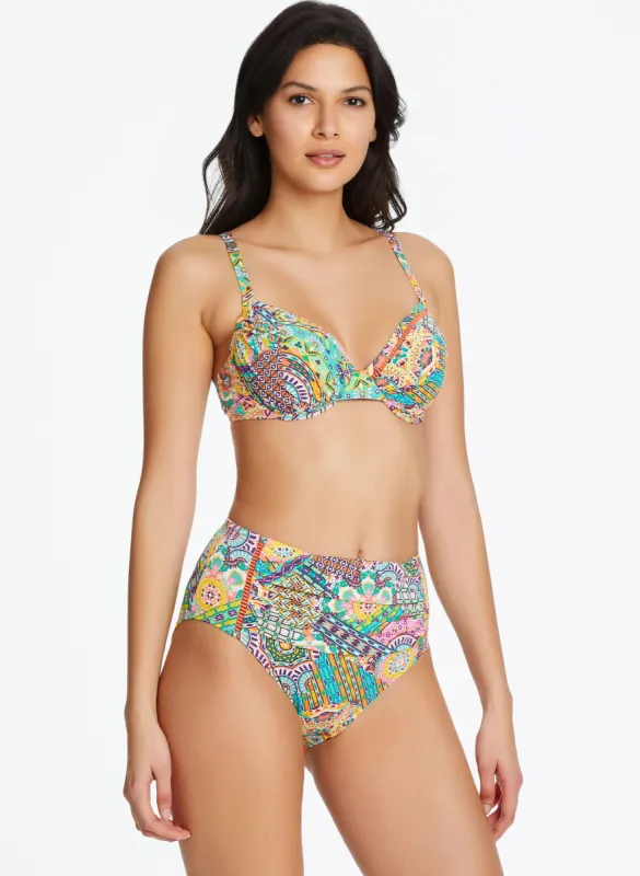 Bleu by Rod Beattie - Patchwork Swimsuit Bottom sold by Melanie Lyne