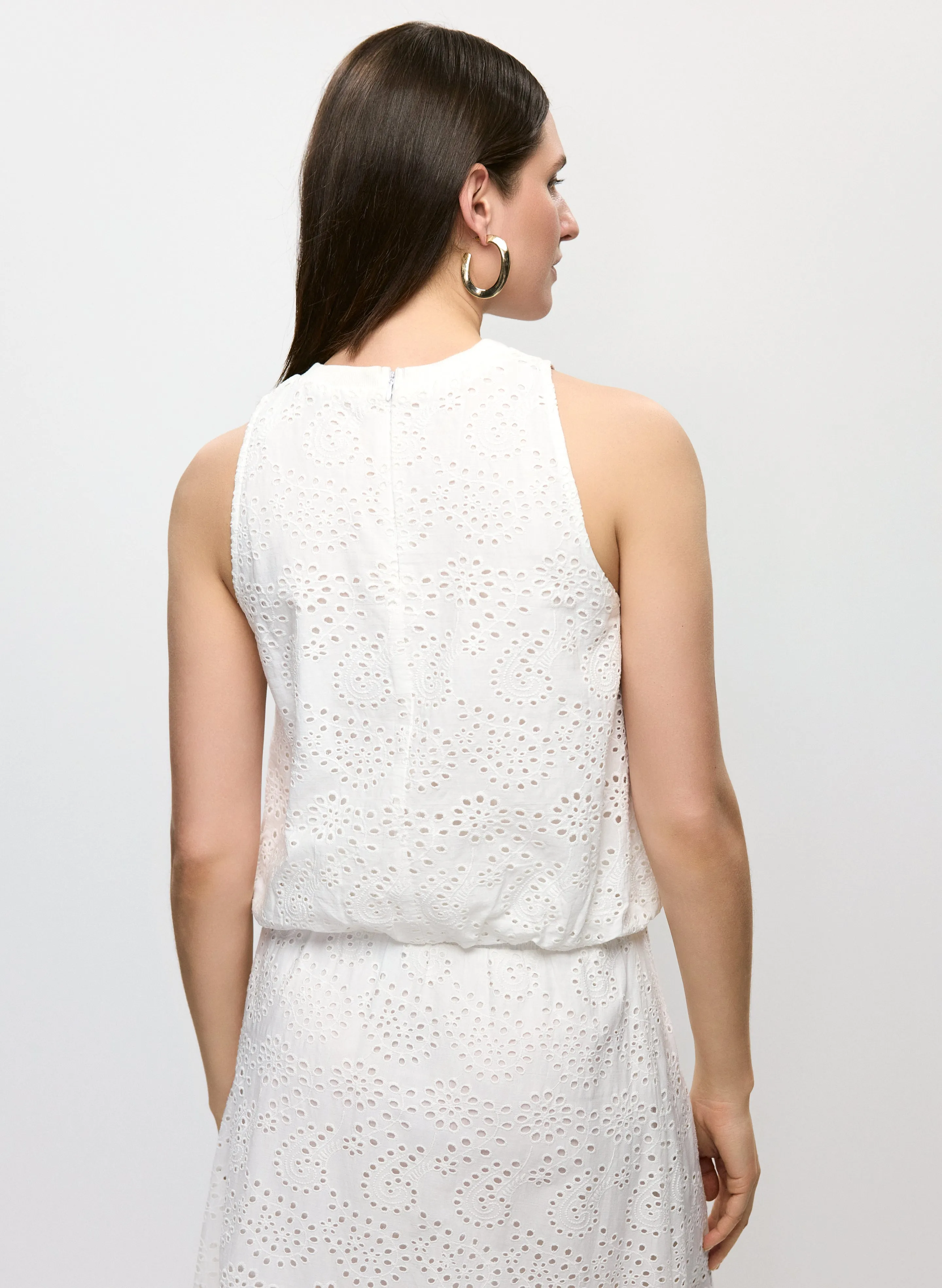 Sleeveless Eyelet Blouse sold by Melanie Lyne product image thumbnail 4