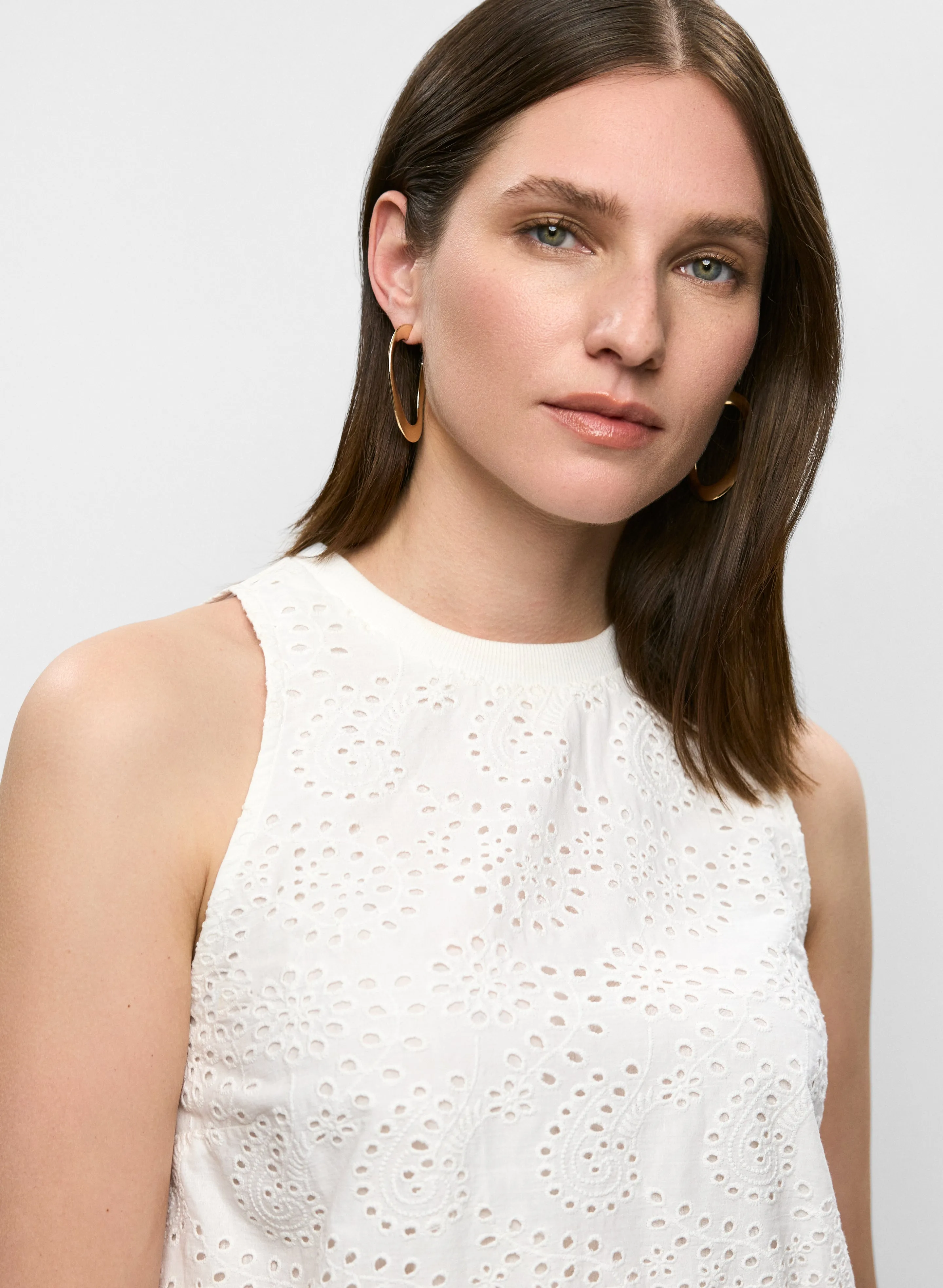 Sleeveless Eyelet Blouse sold by Melanie Lyne product image thumbnail 2