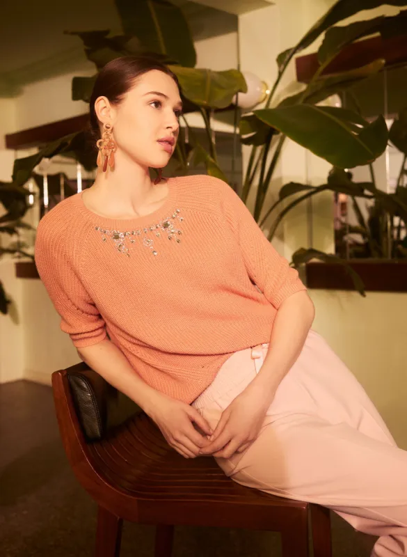 Jewel Detail Pullover sold by Melanie Lyne