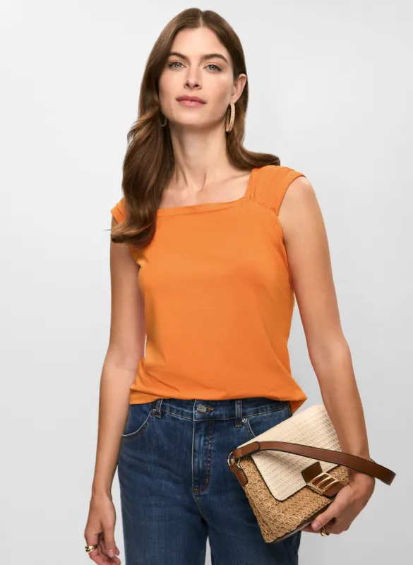 Pleated Cap Sleeve Top sold by Melanie Lyne