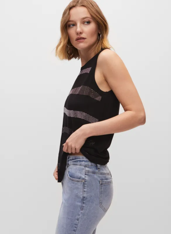 Sequin Detail Striped Top sold by Melanie Lyne