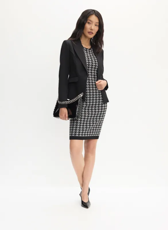 Notch Collar Jacket & Houndstooth Print Dress sold by Melanie Lyne