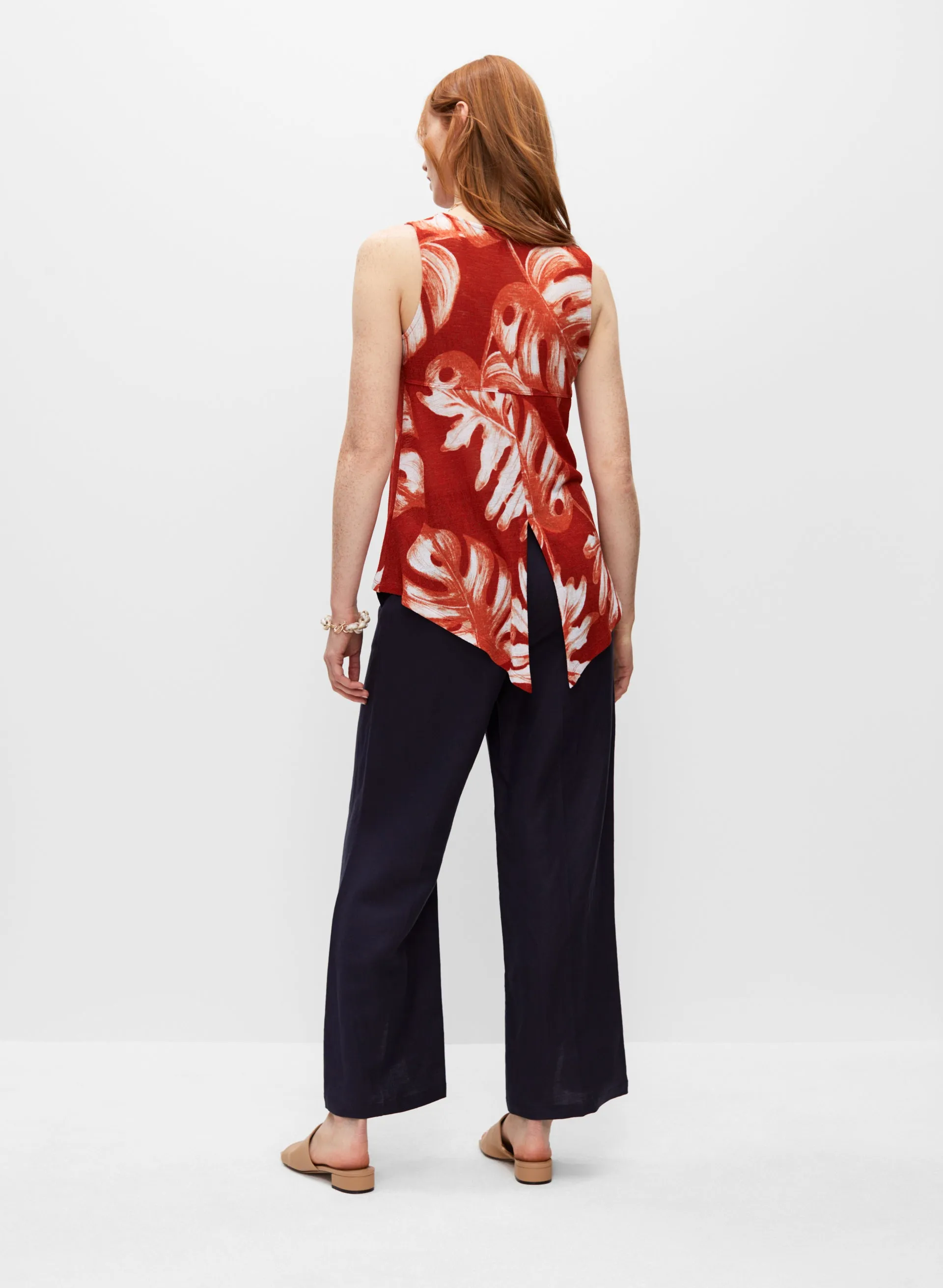 Leaf Print Sleeveless Top sold by Melanie Lyne product image thumbnail 4