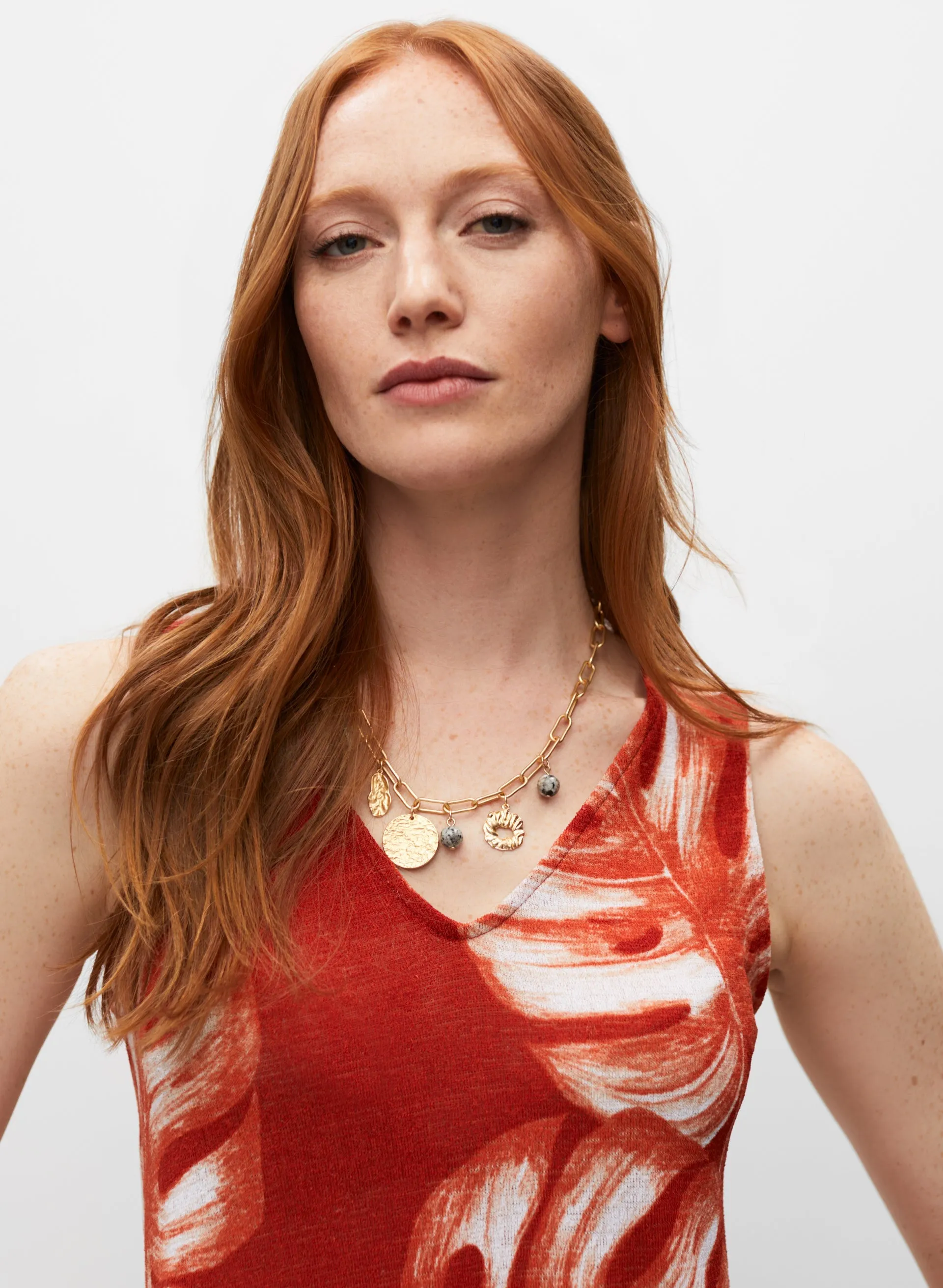 Leaf Print Sleeveless Top sold by Melanie Lyne product image thumbnail 3