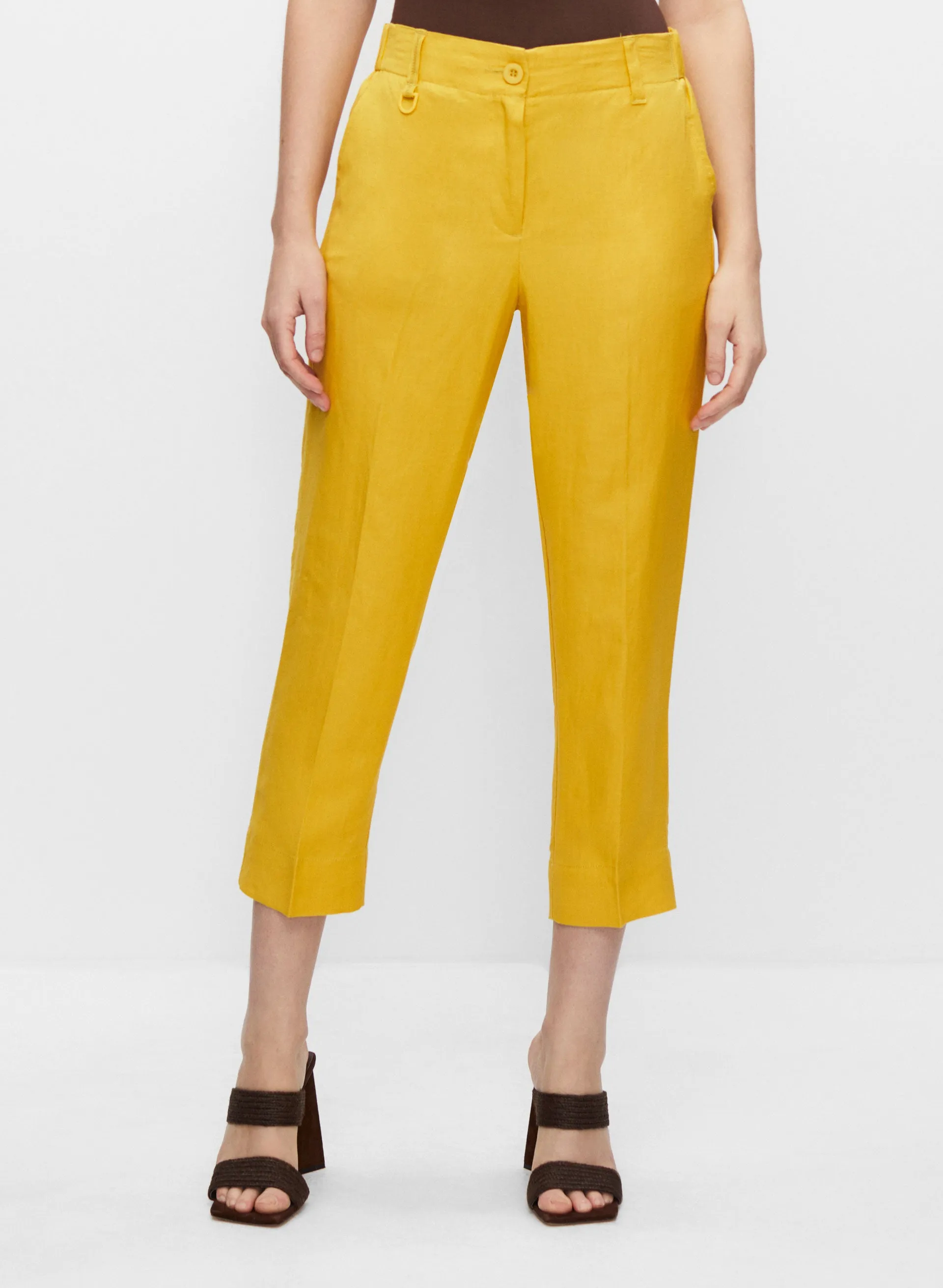 Linen Straight Leg Capris sold by Melanie Lyne