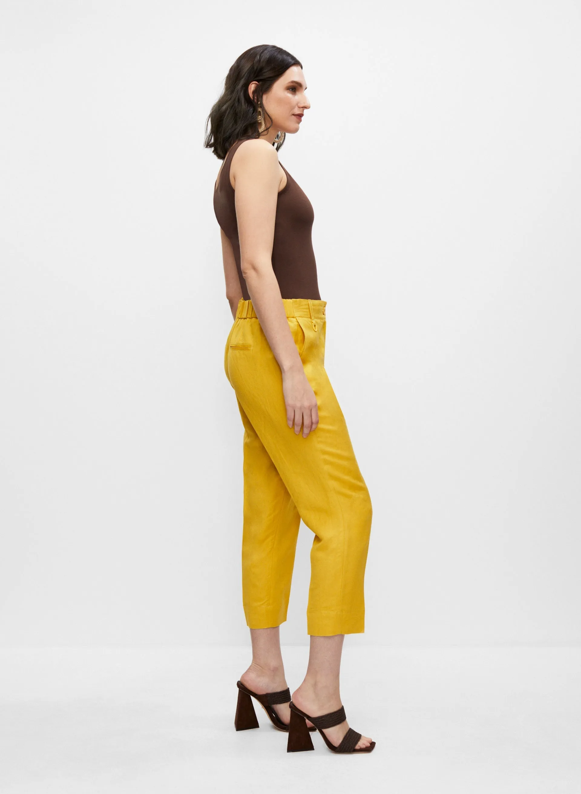 Linen Straight Leg Capris sold by Melanie Lyne product image thumbnail 5