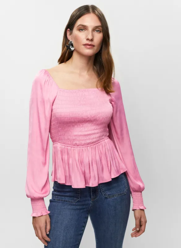 Satin Peplum Top sold by Melanie Lyne