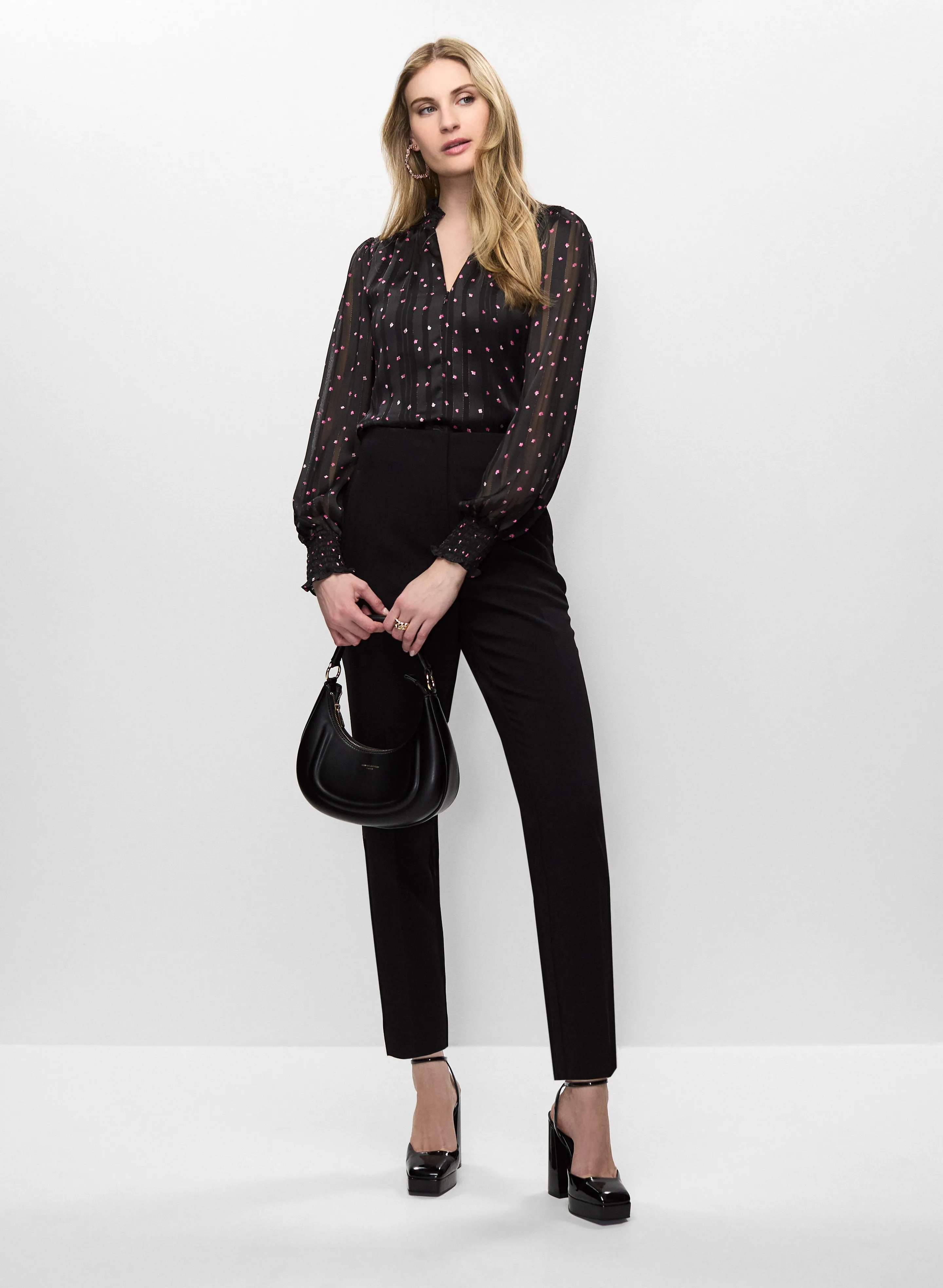 Long Sleeve Mock Neck Top sold by Melanie Lyne product image thumbnail 3