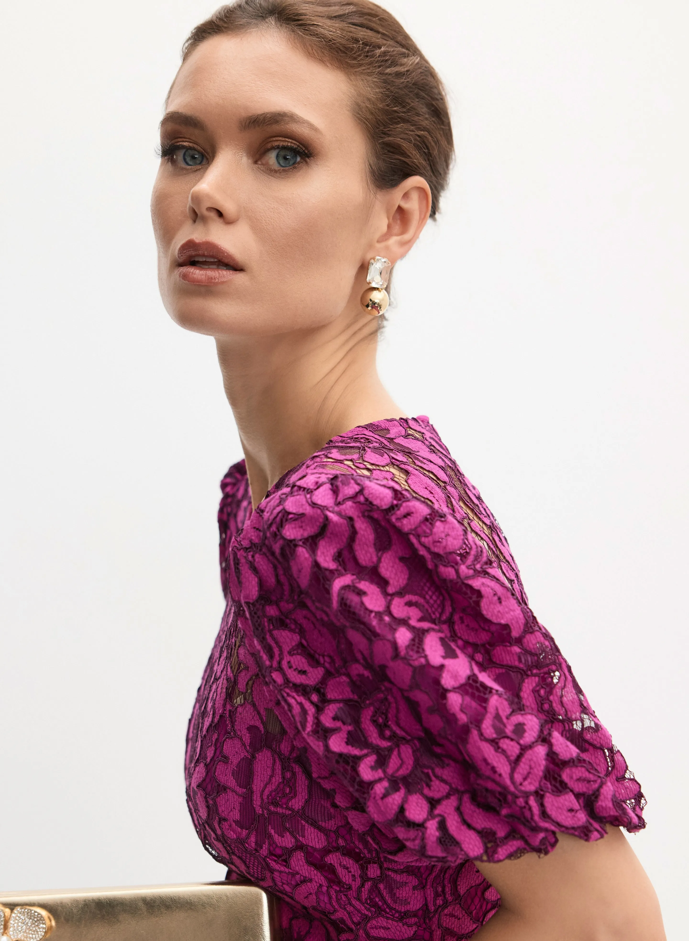 Lace Puff Sleeve Dress sold by Melanie Lyne product image thumbnail 2