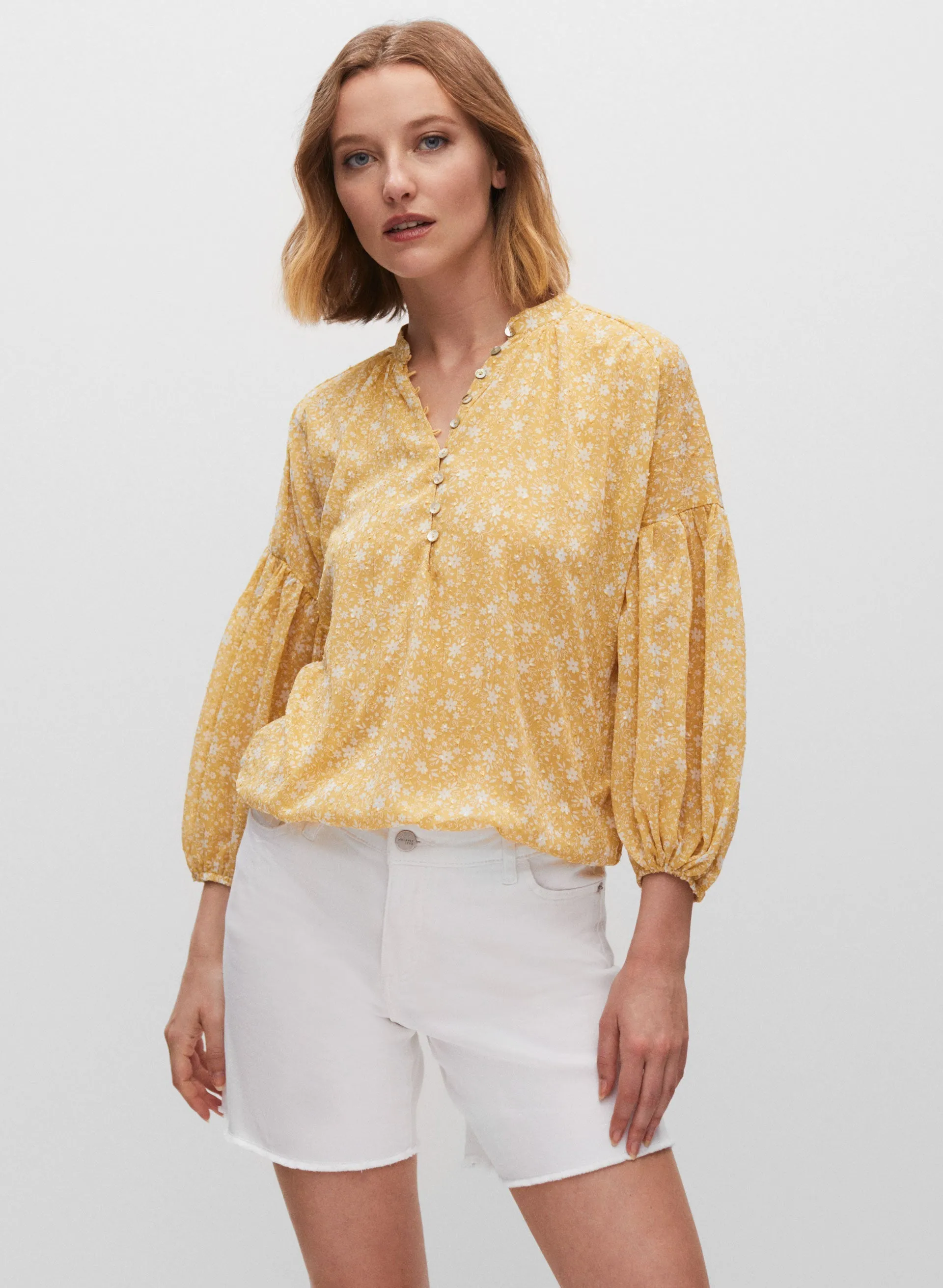 3/4 Sleeve Floral Print Top sold by Melanie Lyne