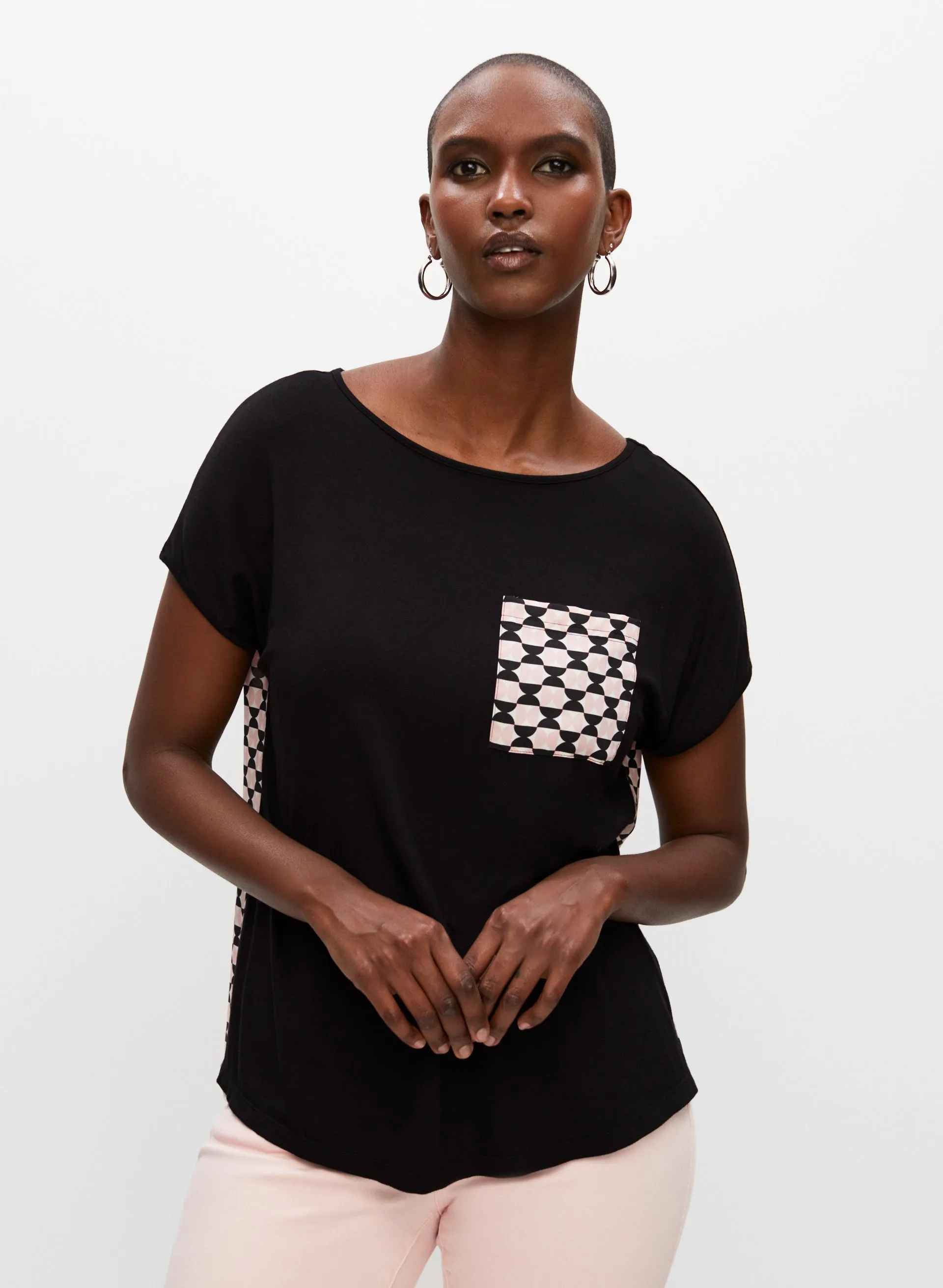 Geometric Print Detail Top sold by Melanie Lyne