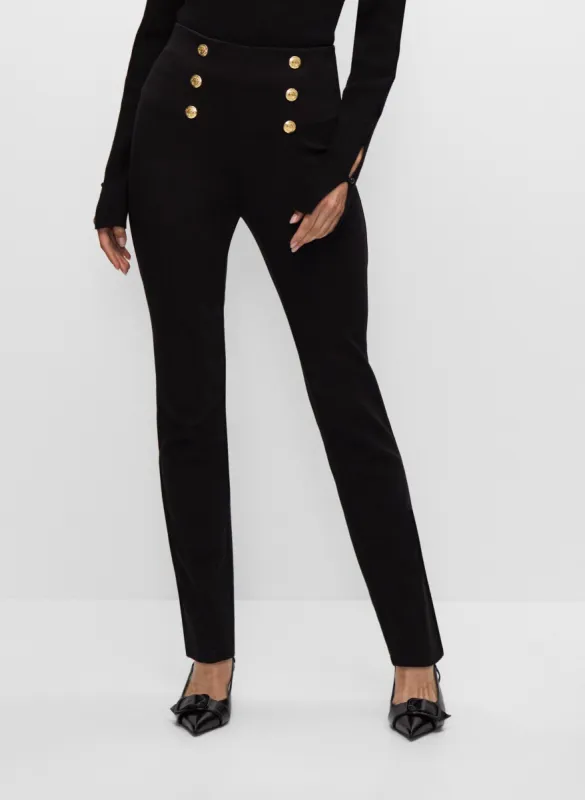 Pull-On Button Detail Pants sold by Melanie Lyne
