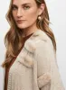 Joseph Ribkoff - Faux Fur Detail Mixed Knit Cardigan sold by Melanie Lyne