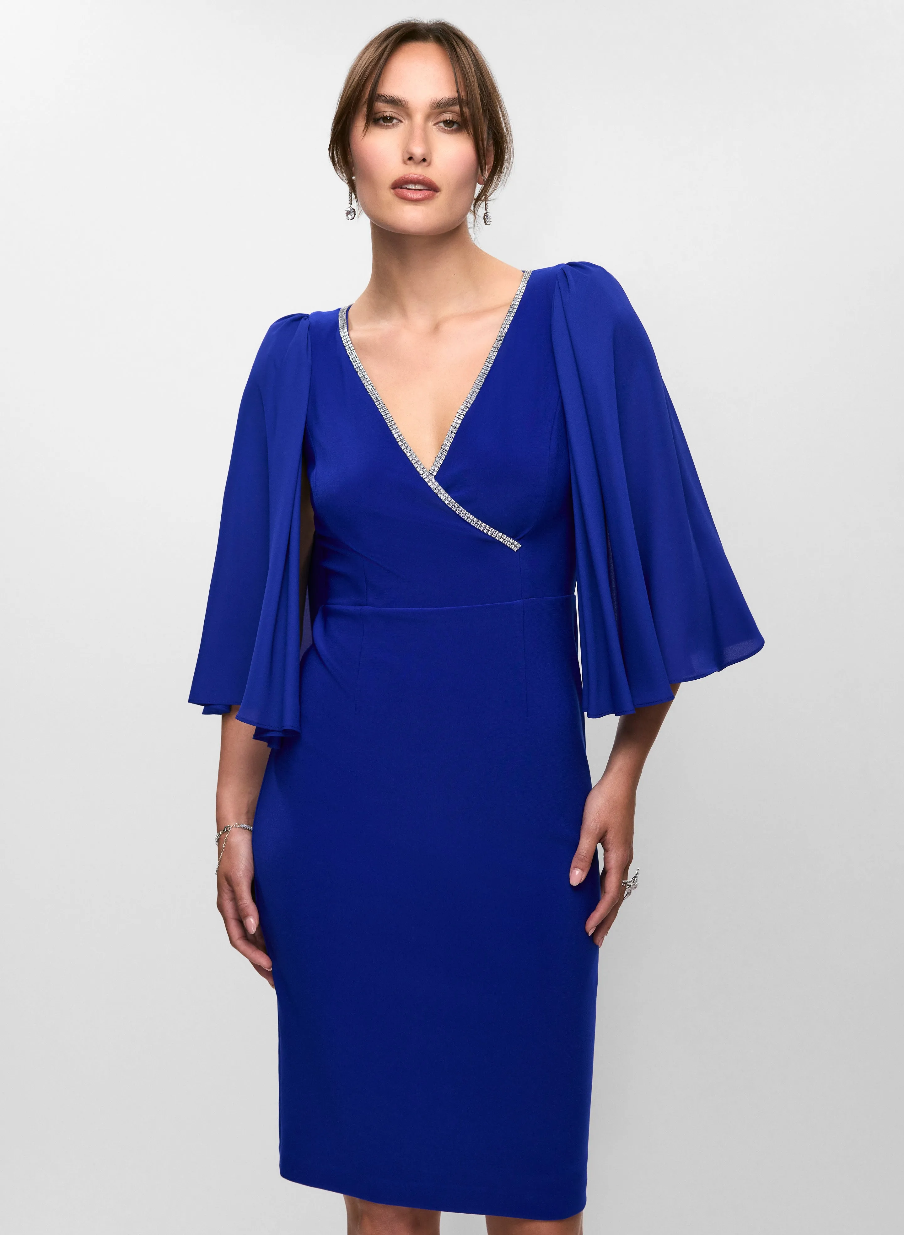 Joseph Ribkoff - Cape Sleeve Dress sold by Melanie Lyne product image thumbnail 3