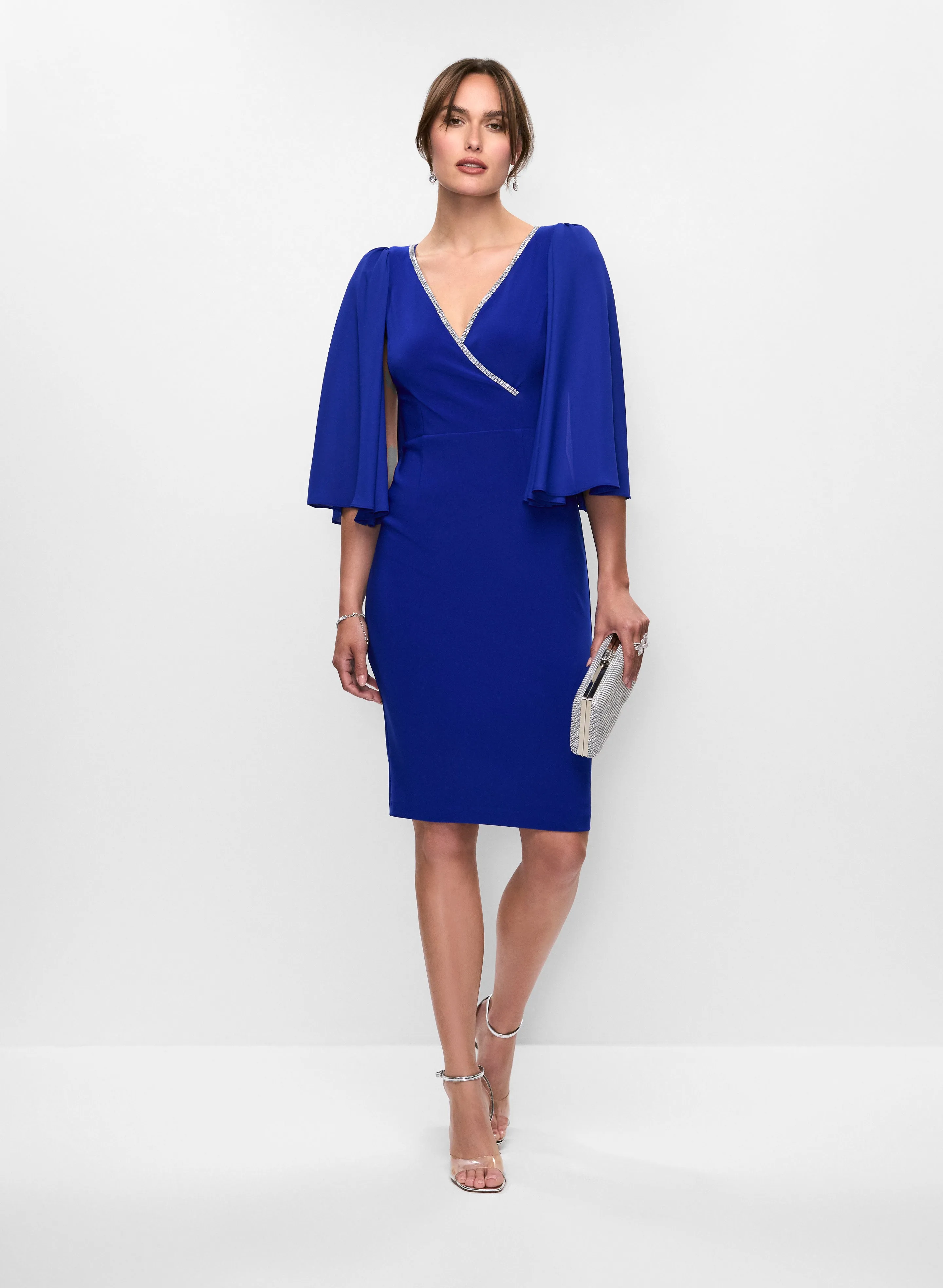 Joseph Ribkoff - Cape Sleeve Dress sold by Melanie Lyne