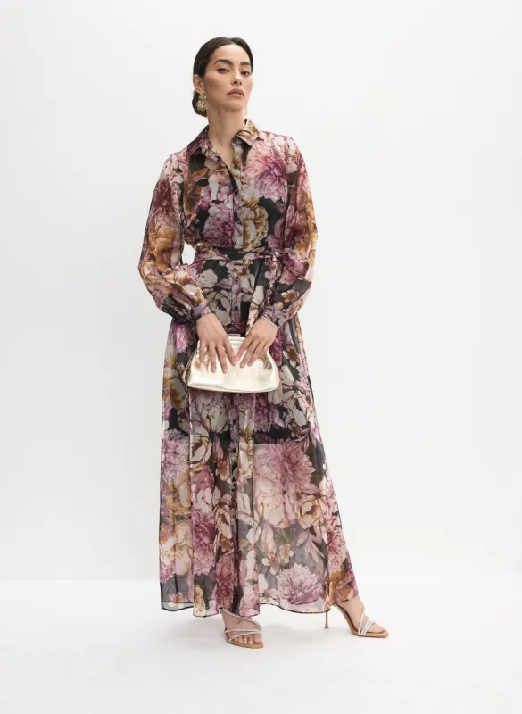Long Sleeve Organza Floral Print Dress sold by Melanie Lyne