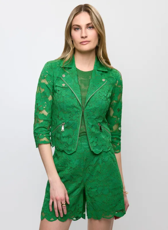 3/4 Sleeve Cropped Lace Jacket sold by Melanie Lyne