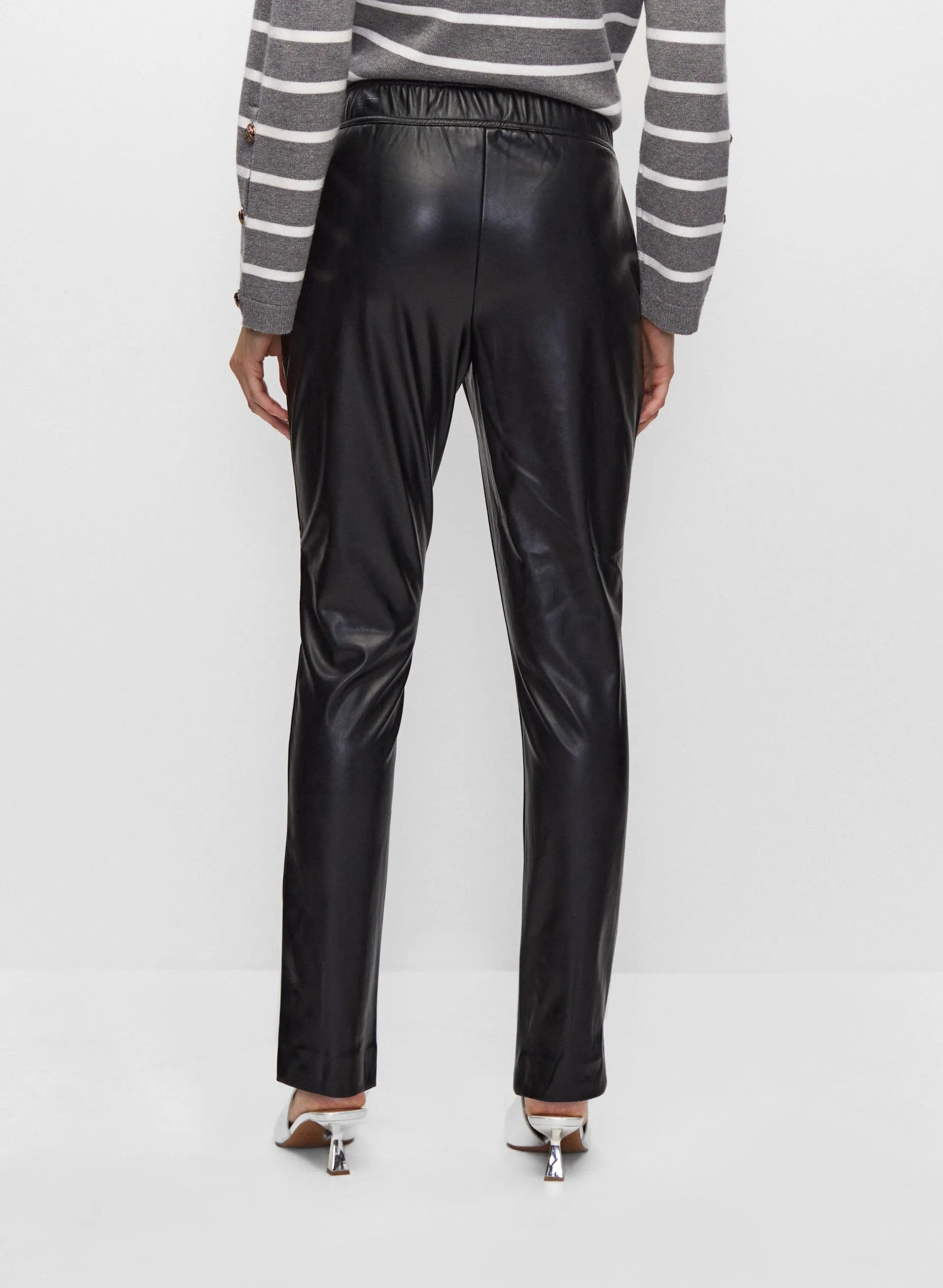 Vegan Leather Pull-On Pants sold by Melanie Lyne product image thumbnail 2