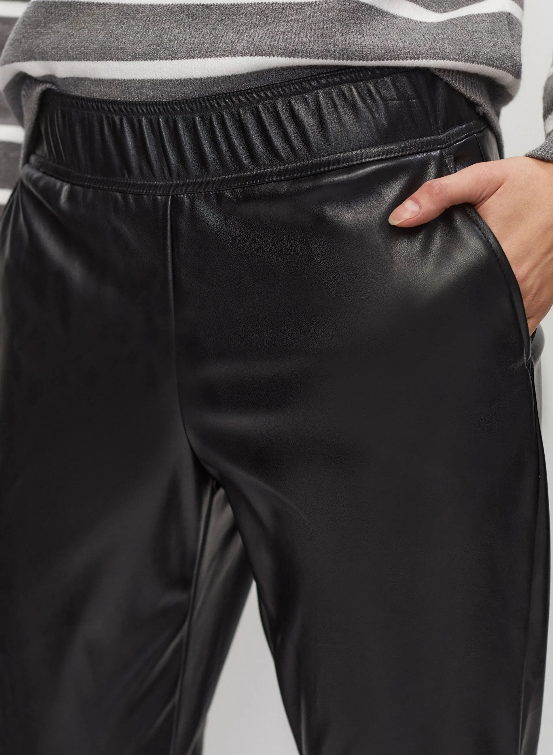 Vegan Leather Pull-On Pants sold by Melanie Lyne product image thumbnail 4