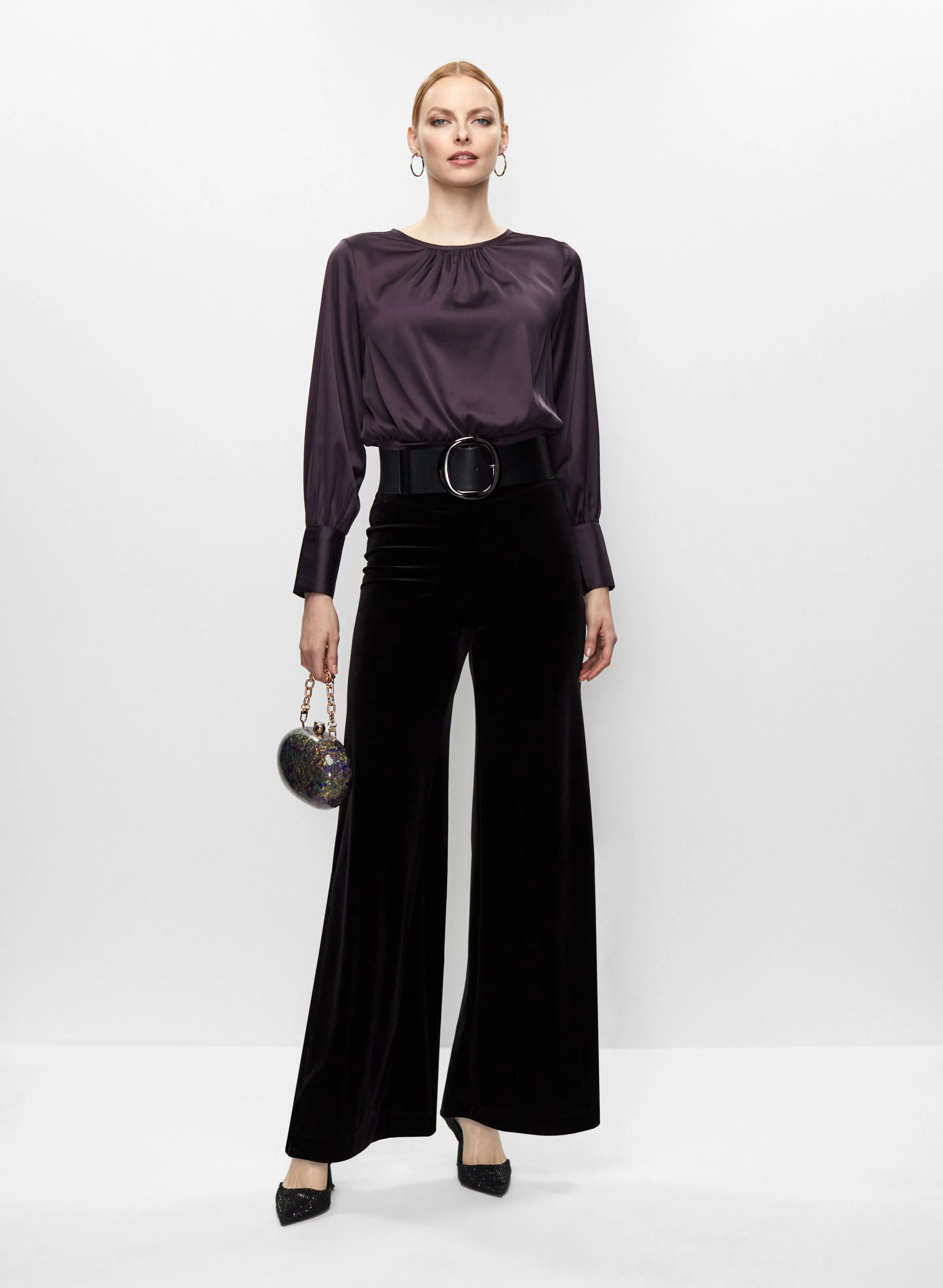 Satin Blouse & Velour Pants sold by Melanie Lyne