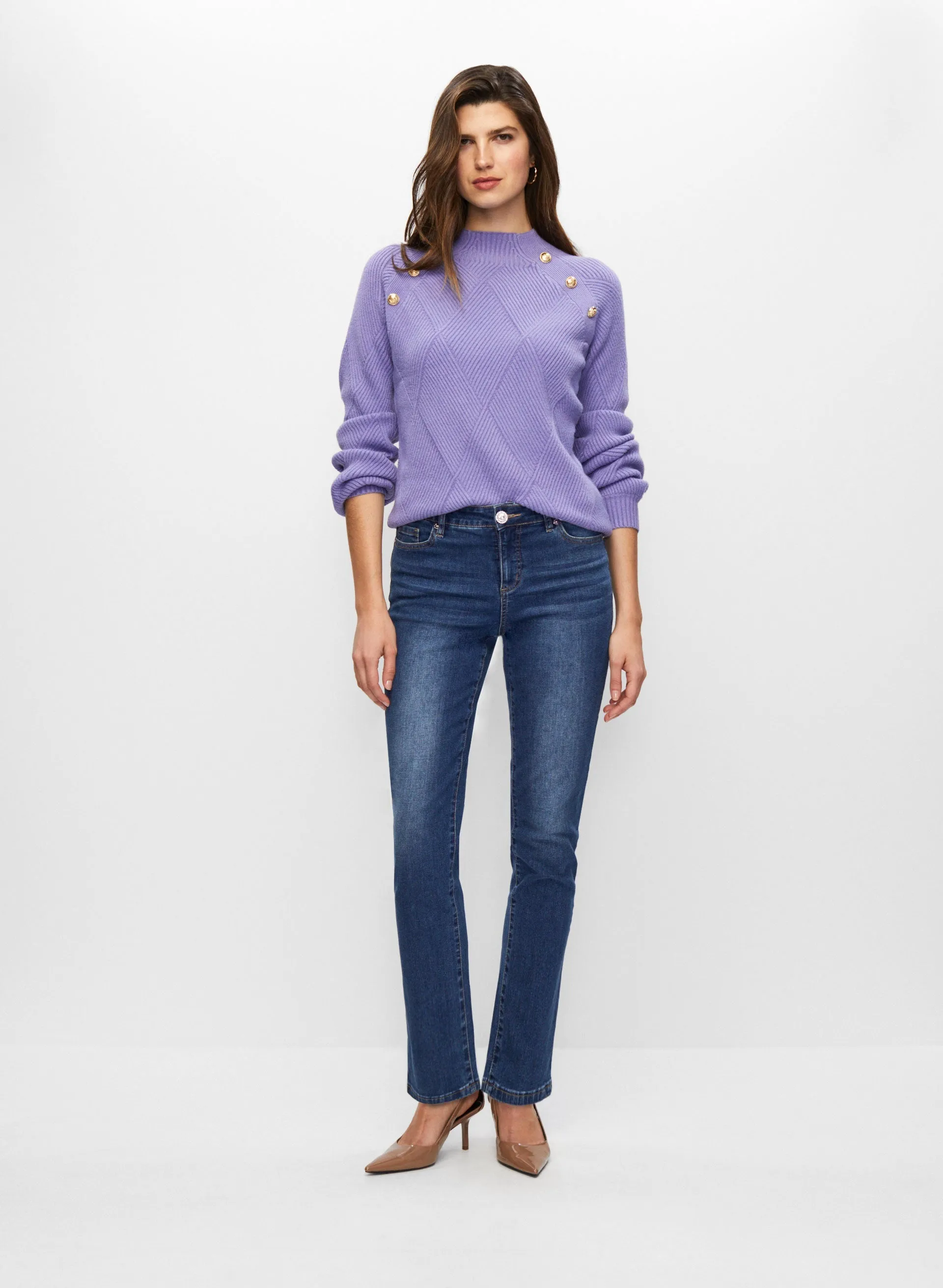 Diamond Rib Knit Pullover Sweater sold by Melanie Lyne product image thumbnail 3