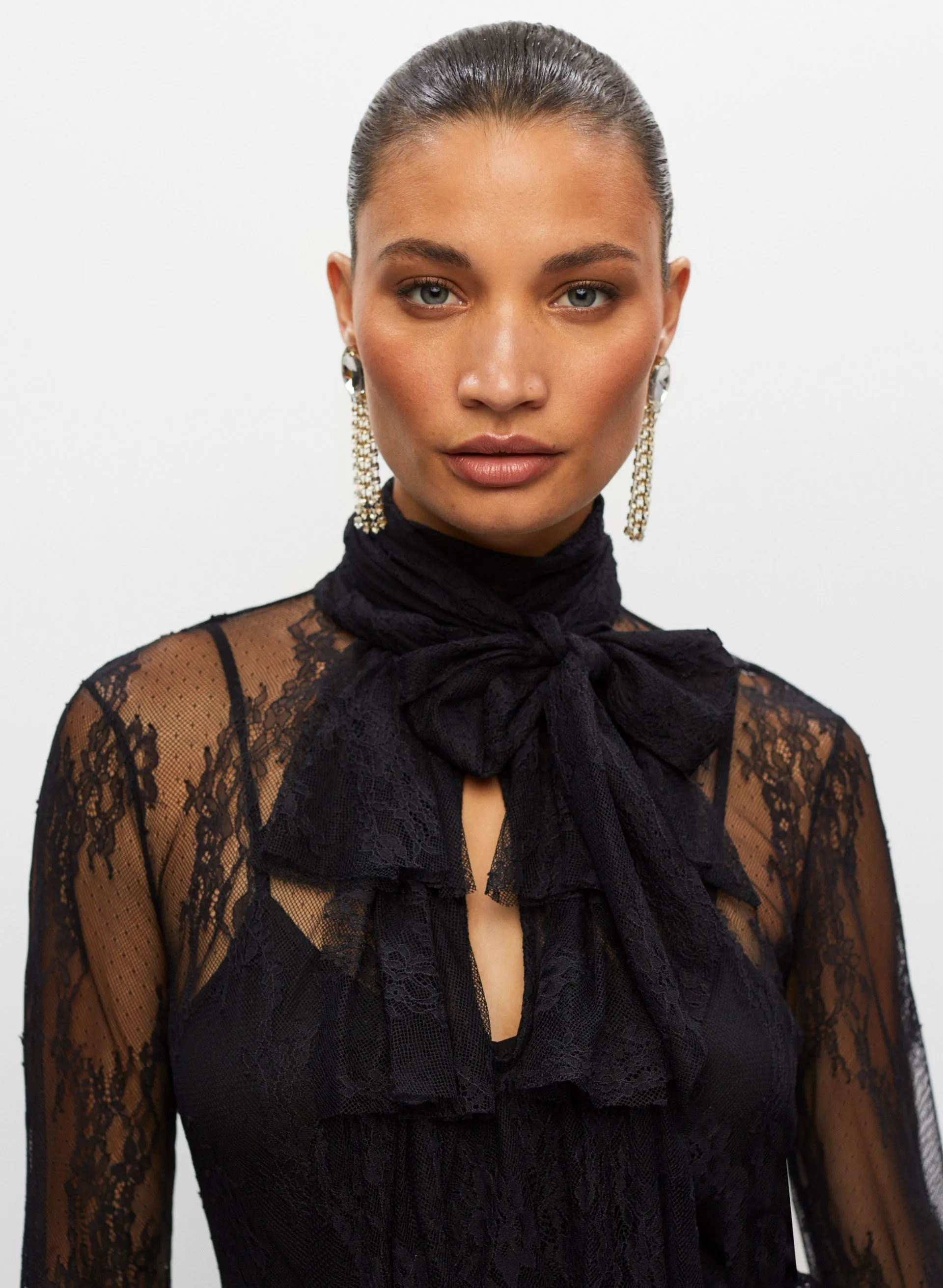 Tie Neck Lace Blouse sold by Melanie Lyne product image thumbnail 2