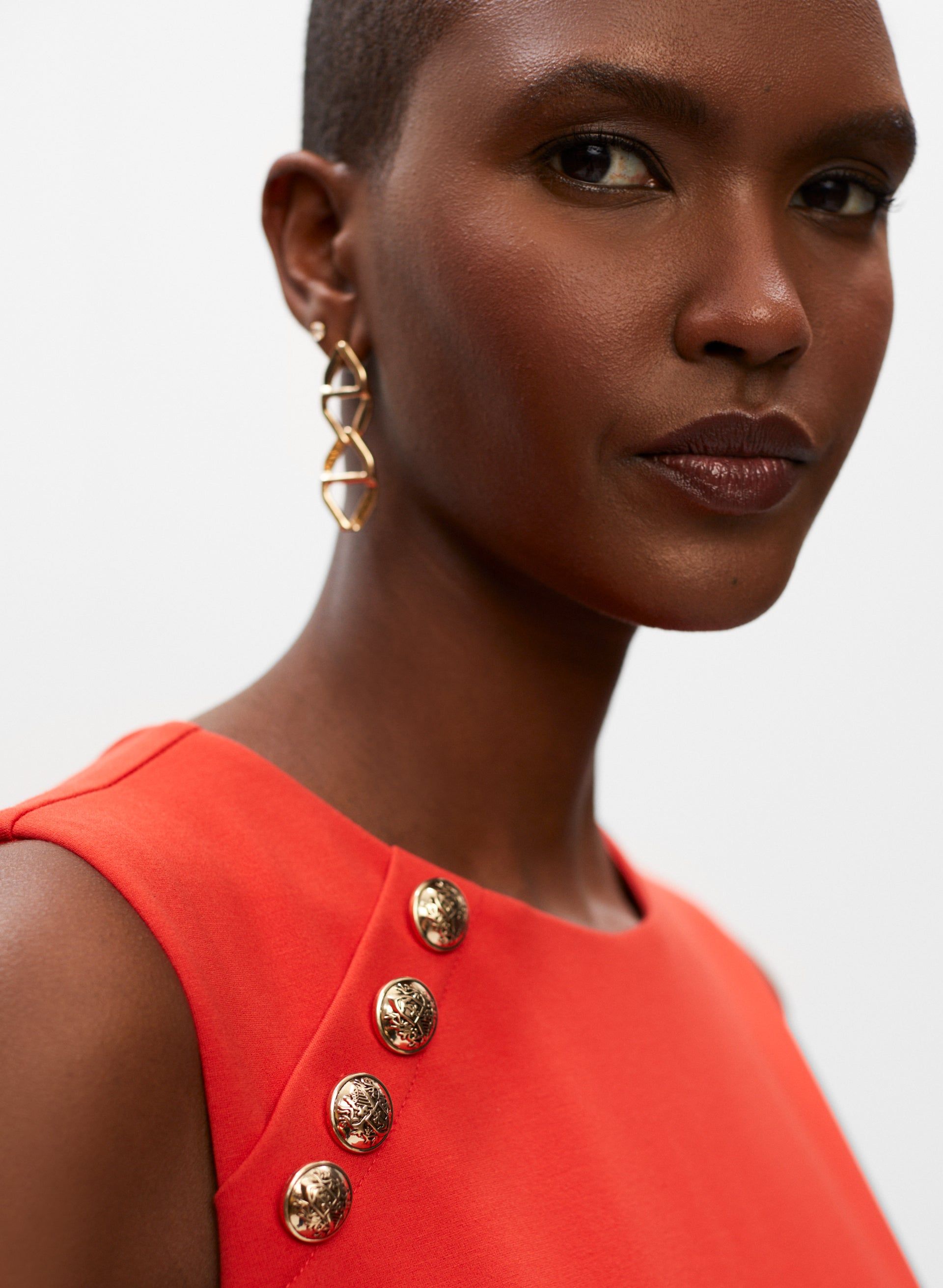 Sleeveless Button Detail Dress sold by Melanie Lyne product image thumbnail 4